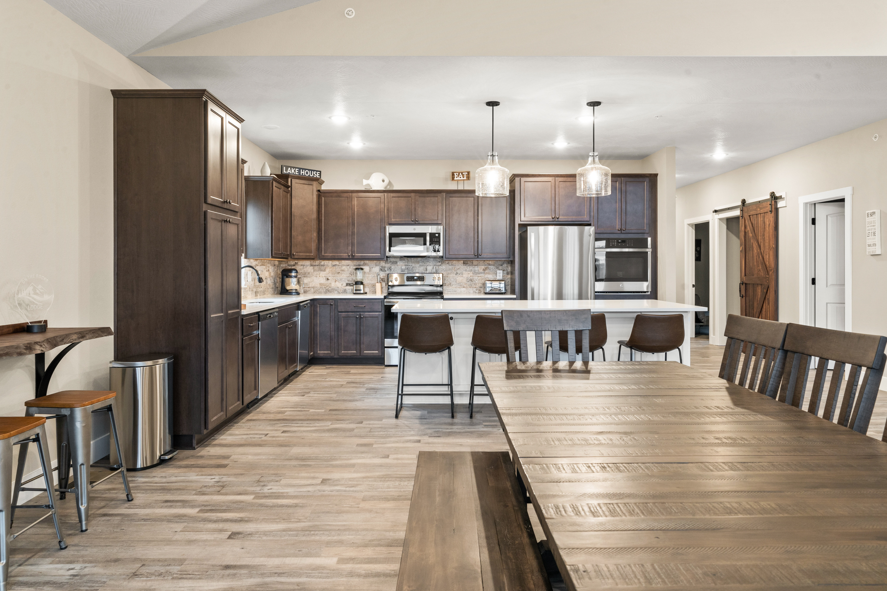 Dining Area and Kitchen.