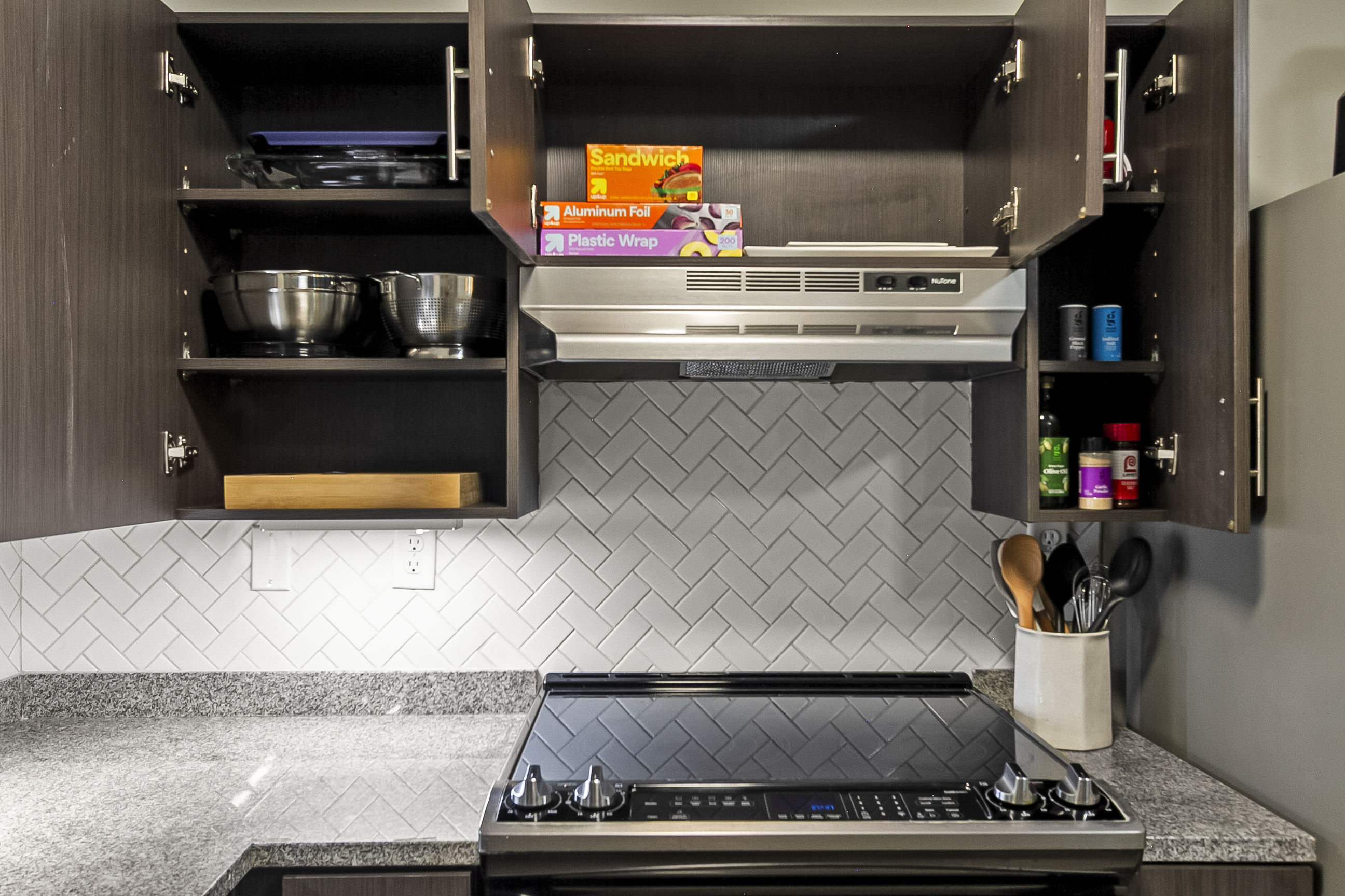 Fully stocked kitchen