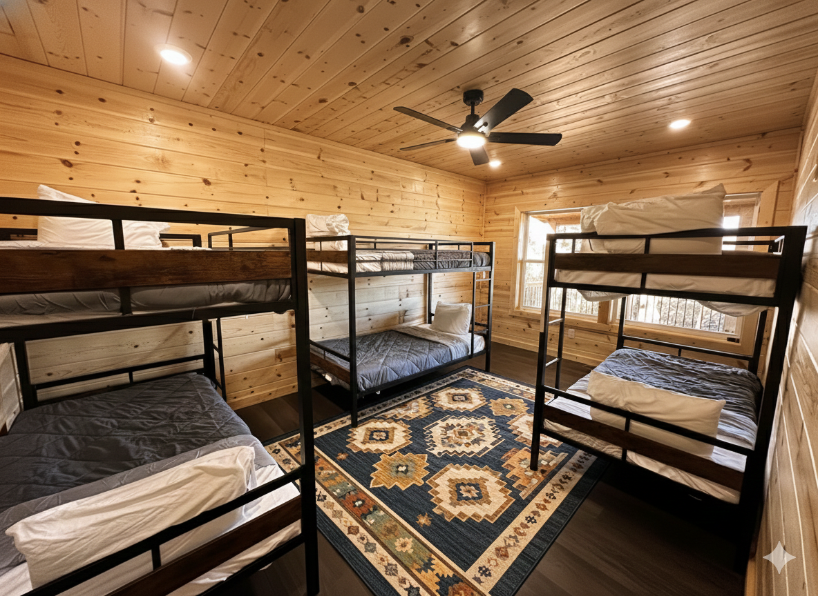 Top Level - 3 Sets of Twin Size bunk beds