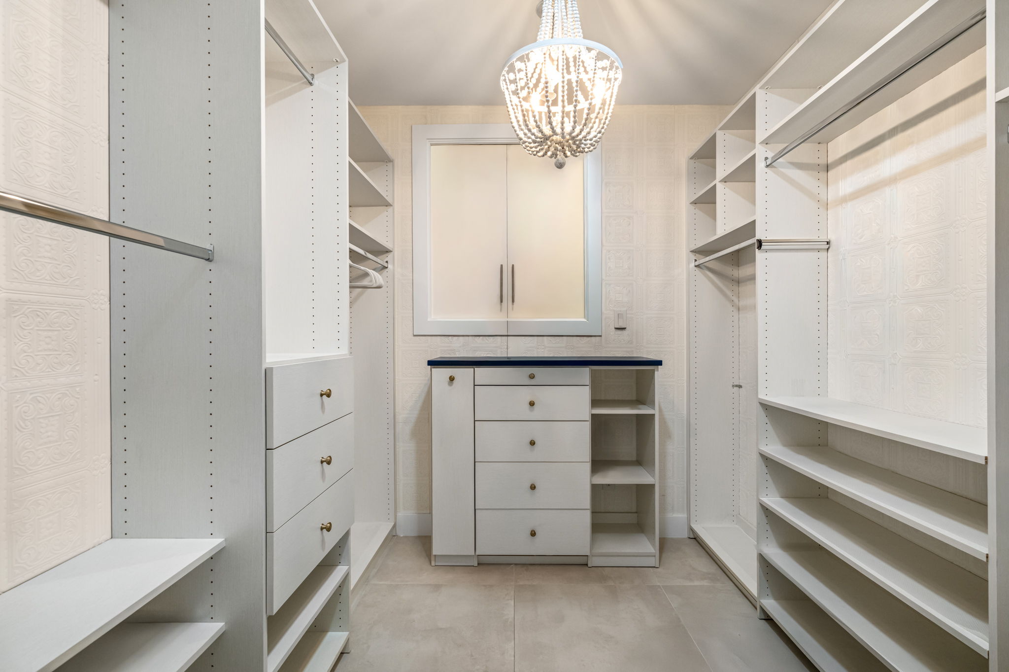 Large walk-in closet with ample storage space