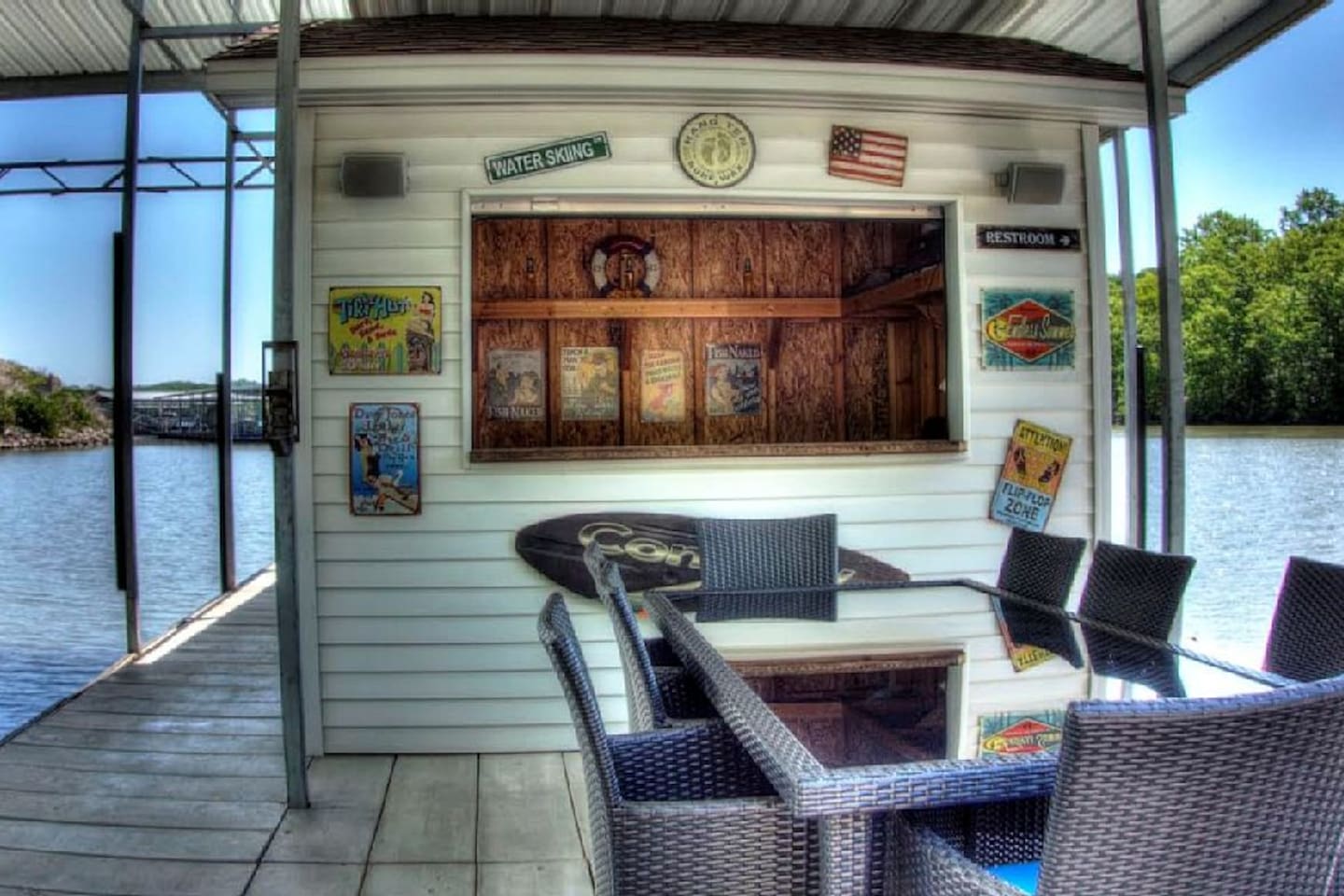 Party Shack on the Boat Dock