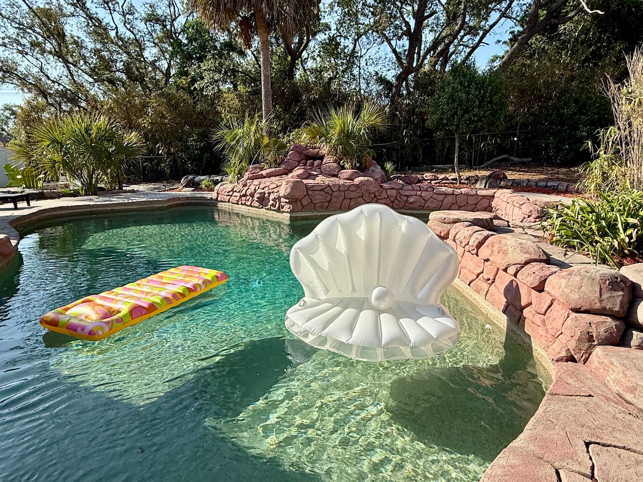 Pool big enough for many pool floats and toys