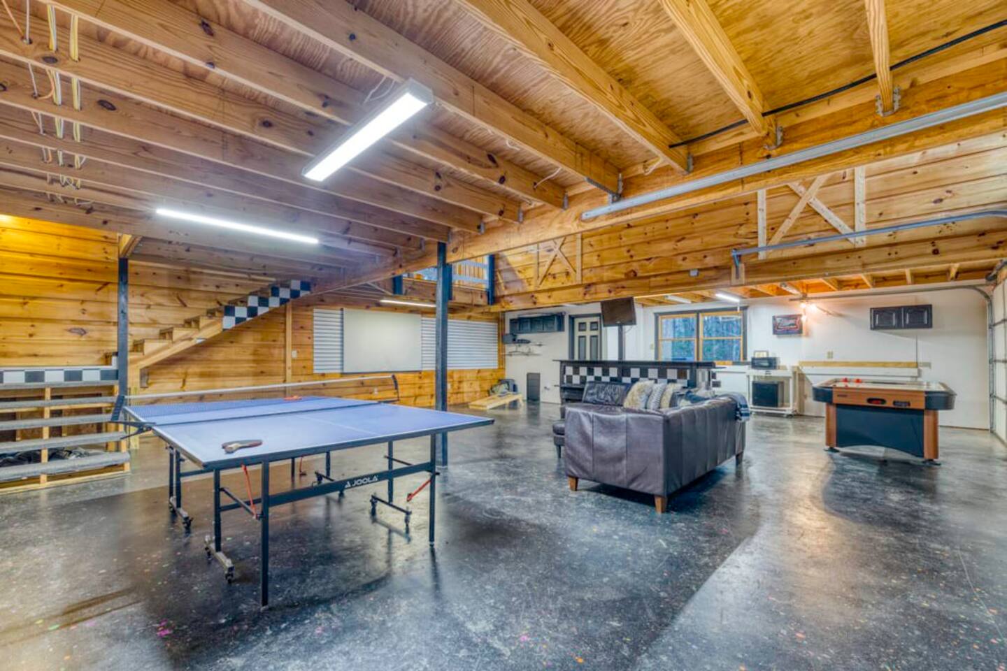 Another perspective of the spacious game room.