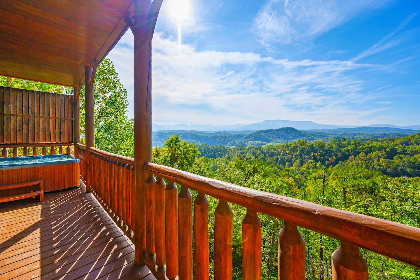 Great views of the valley & mountains.