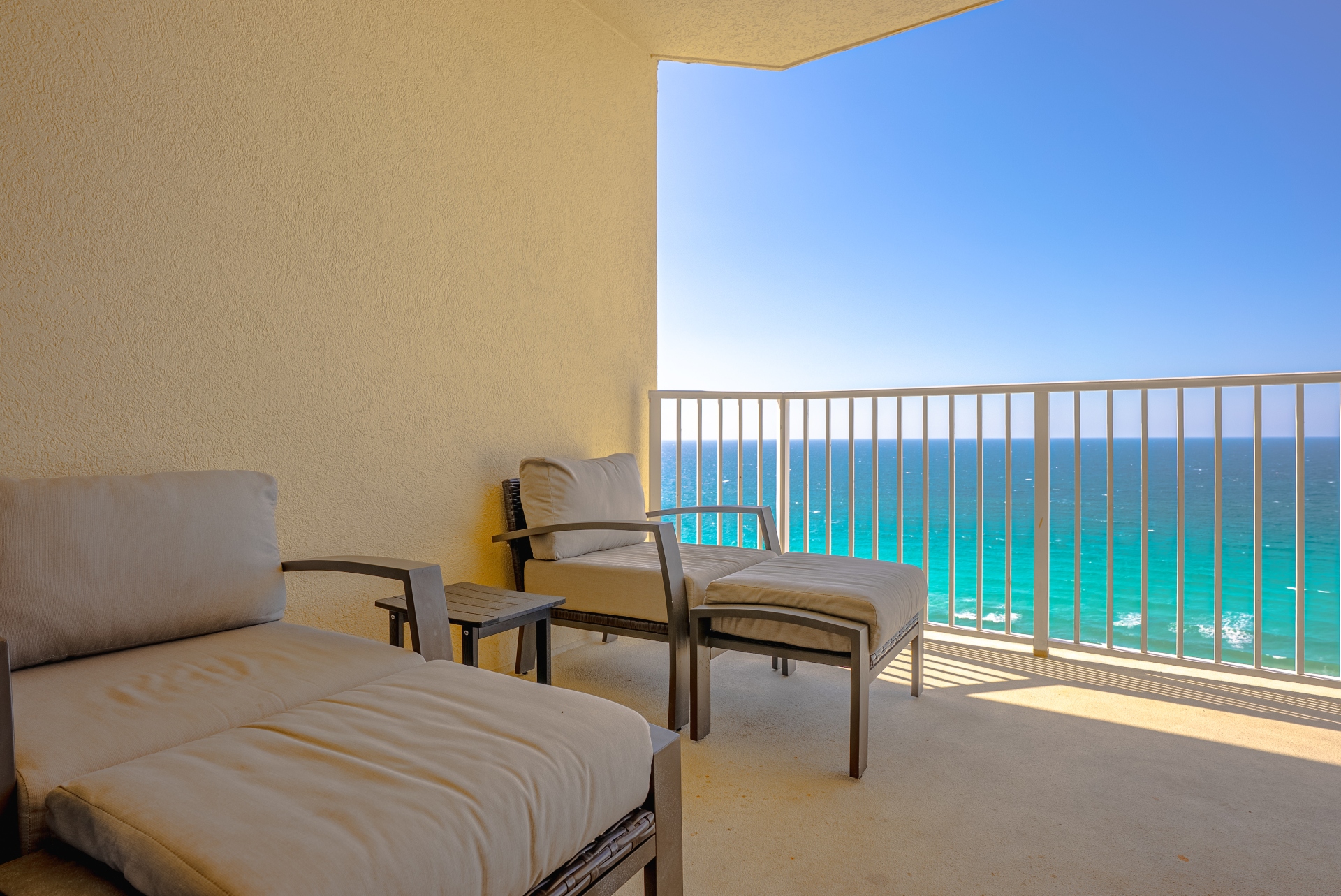 Balcony and beach view