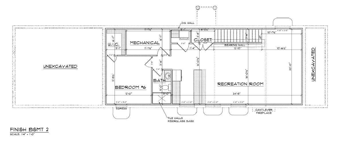 Basement - Bedroom 6, Bathroom, Recreation Room