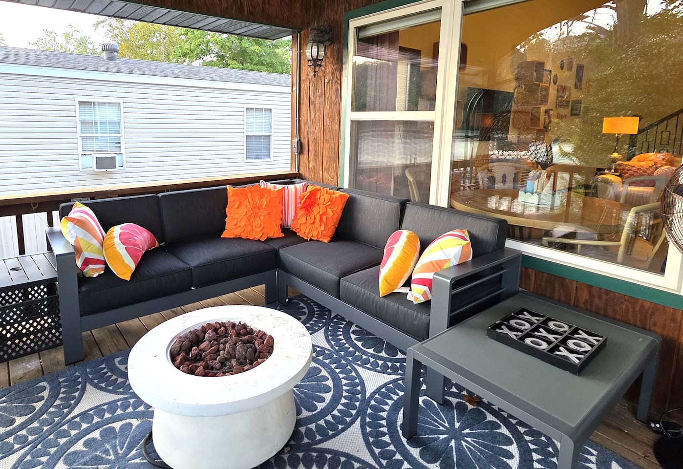 Back deck and fire pit
