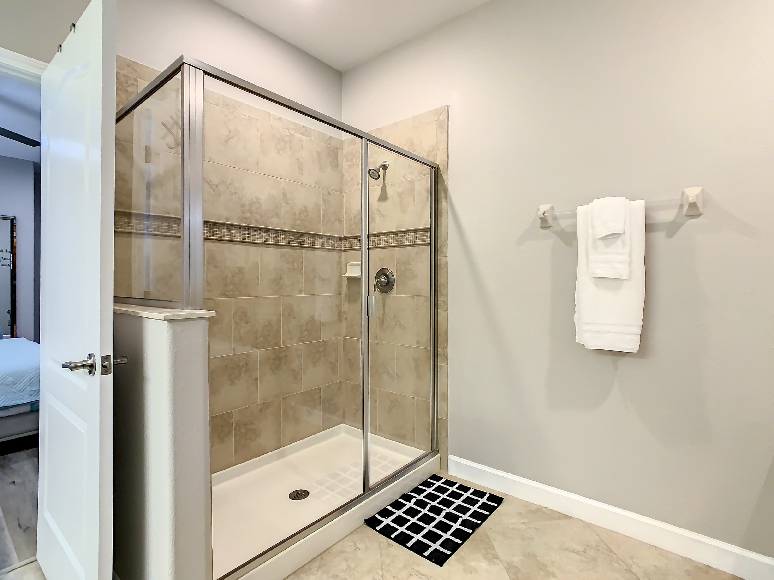 Master Bathroom Has Shower And Tub