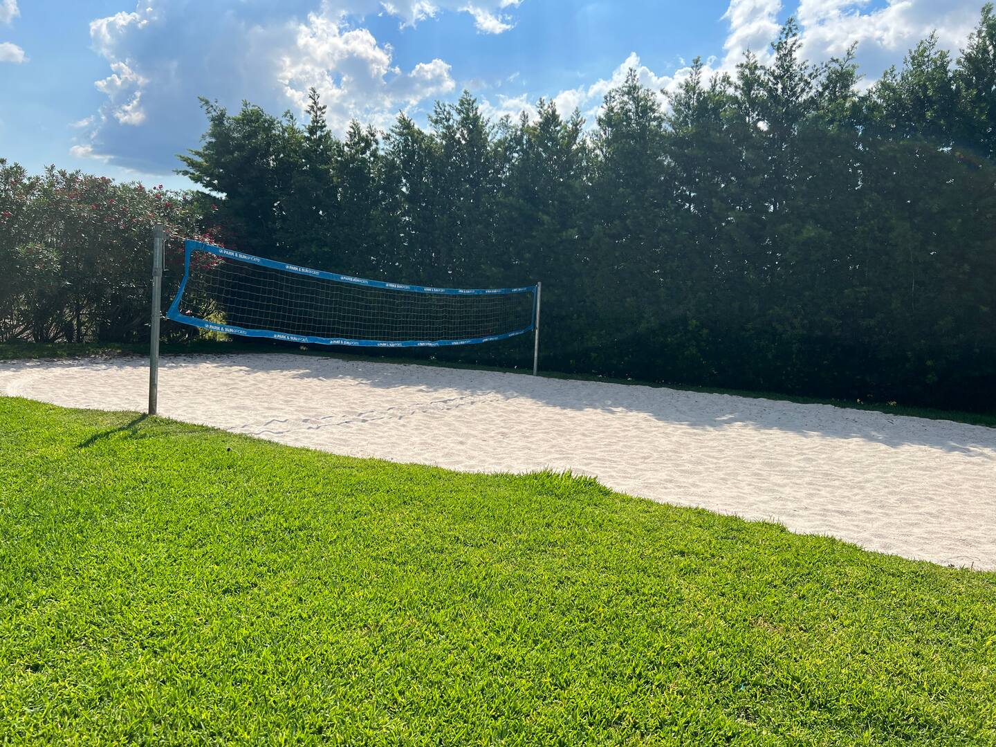 Enjoy fun and friendly matches on the sand volleyball court.