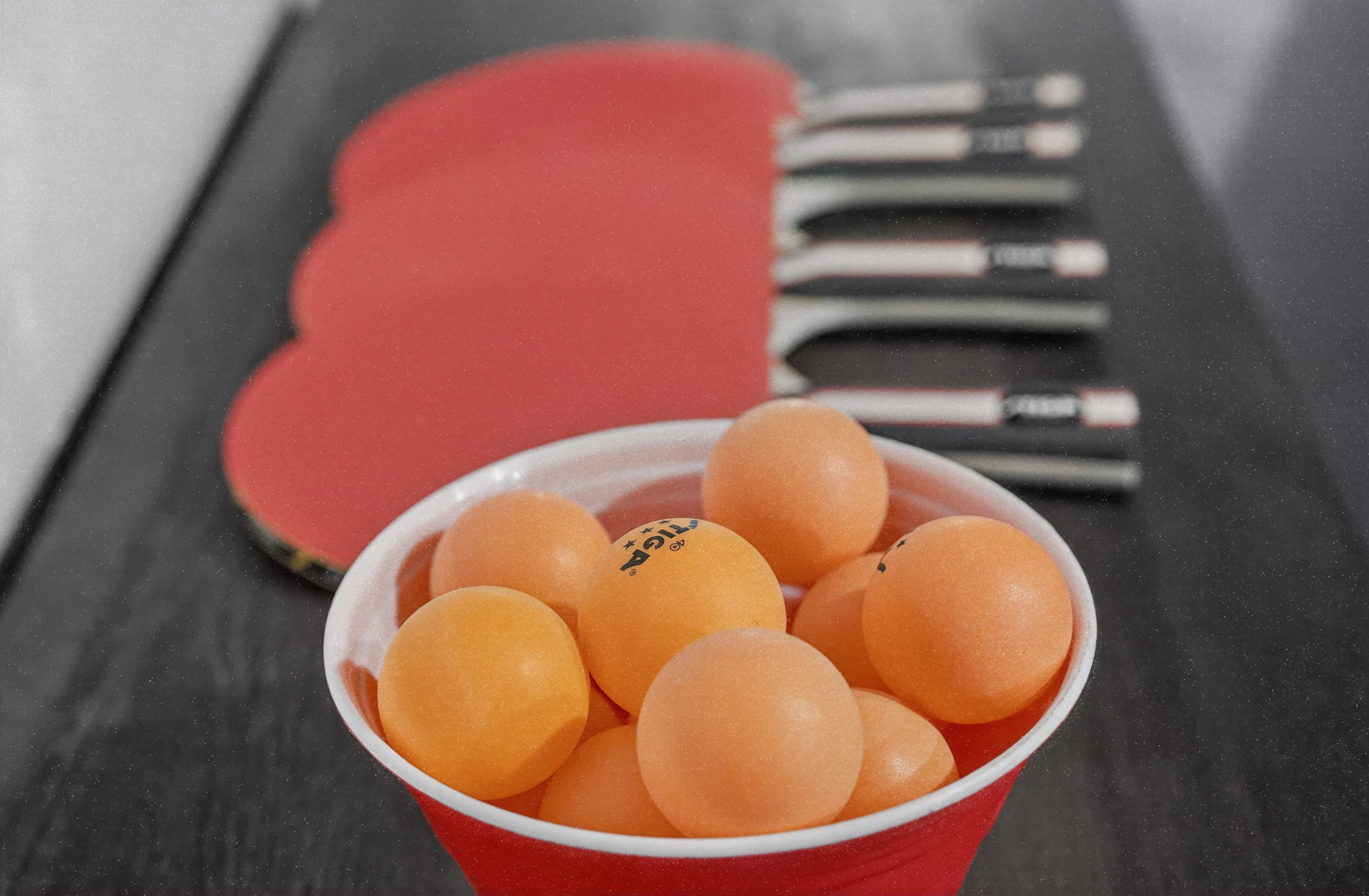 The basement game zone offers lively moments with ping pong!