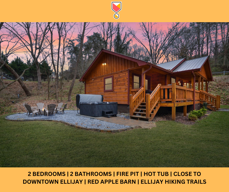 2 BEDROOMS | 2 BATHROOMS | FIRE PIT | HOT TUB | CLOSE TO DOWNTOWN ELLIJAY | RED APPLE BARN | ELLIJAY HIKING TRAILS