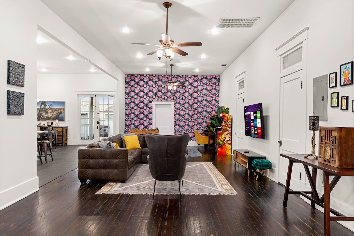 Indulge in the comfort of our spacious living room, designed for laughter-filled game nights and snug movie marathons.