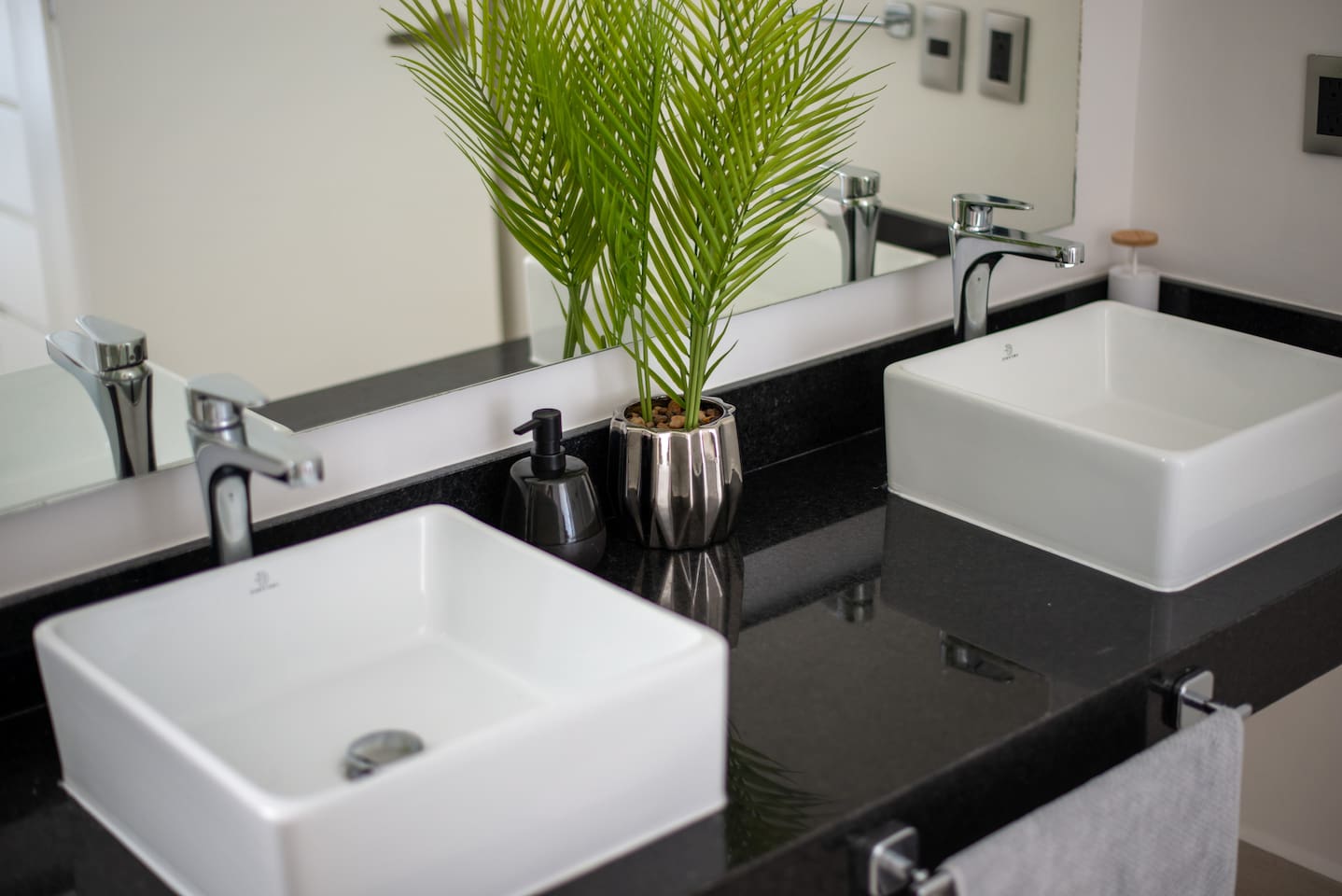 Double vanity in the master bedroom 