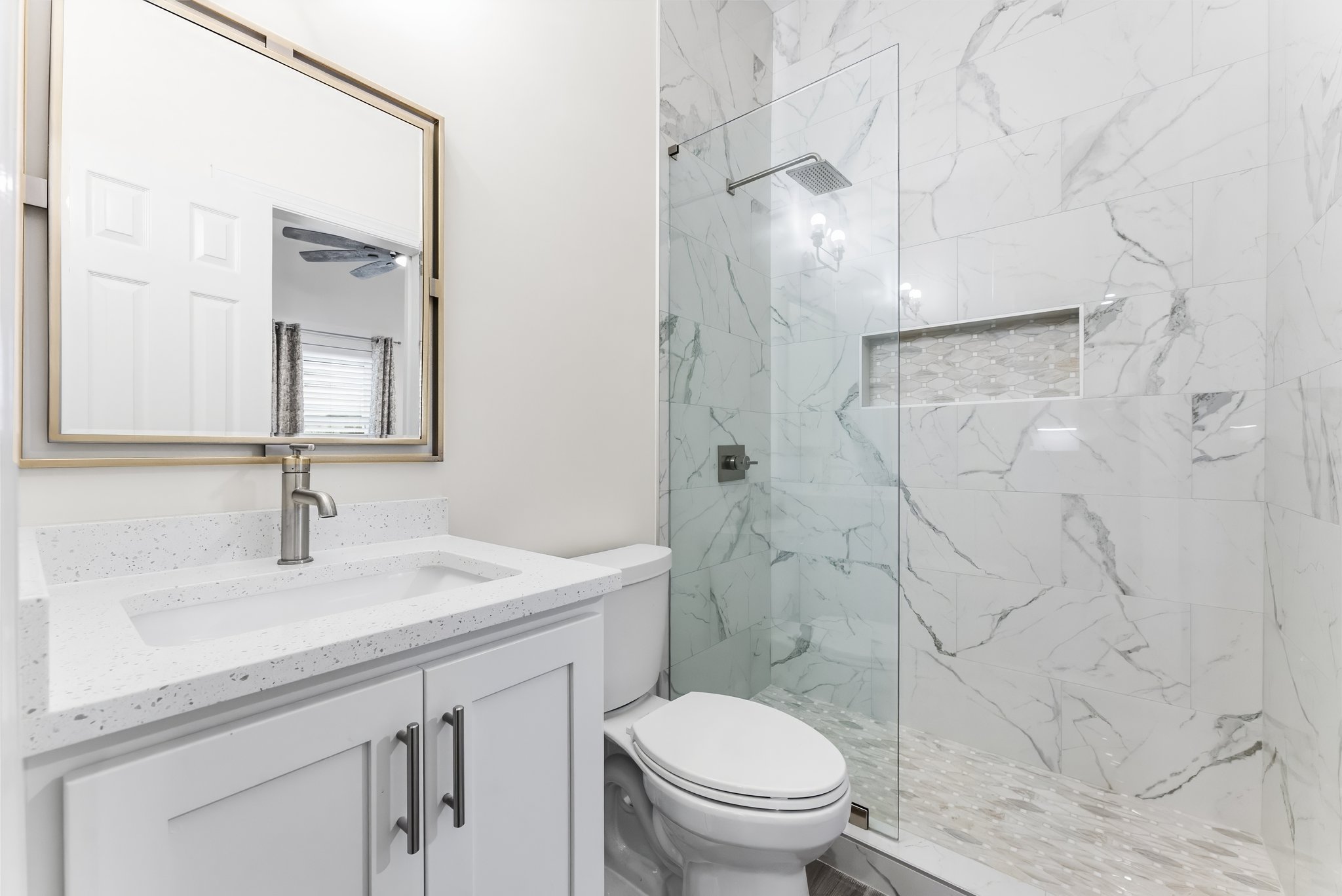 Shared Bathroom with Walk-In Shower