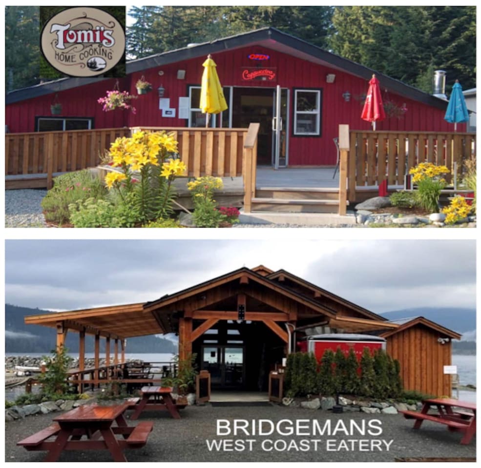Tomi's Home Cooking & Bridgemans West Coast Eatery are  both within walking distance
