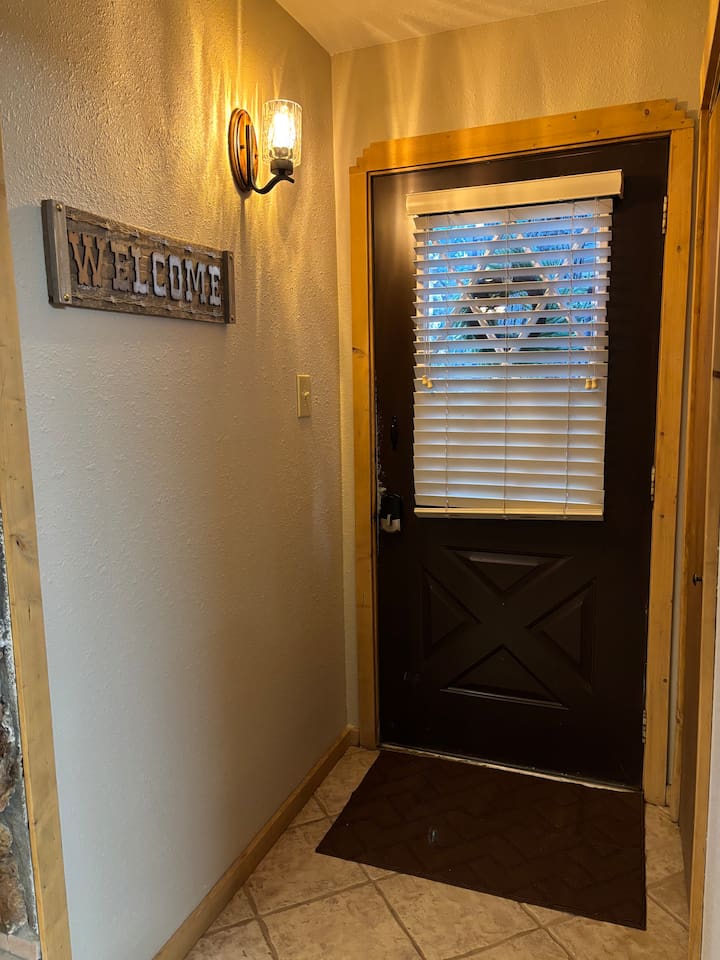 Front entry way with coat closet