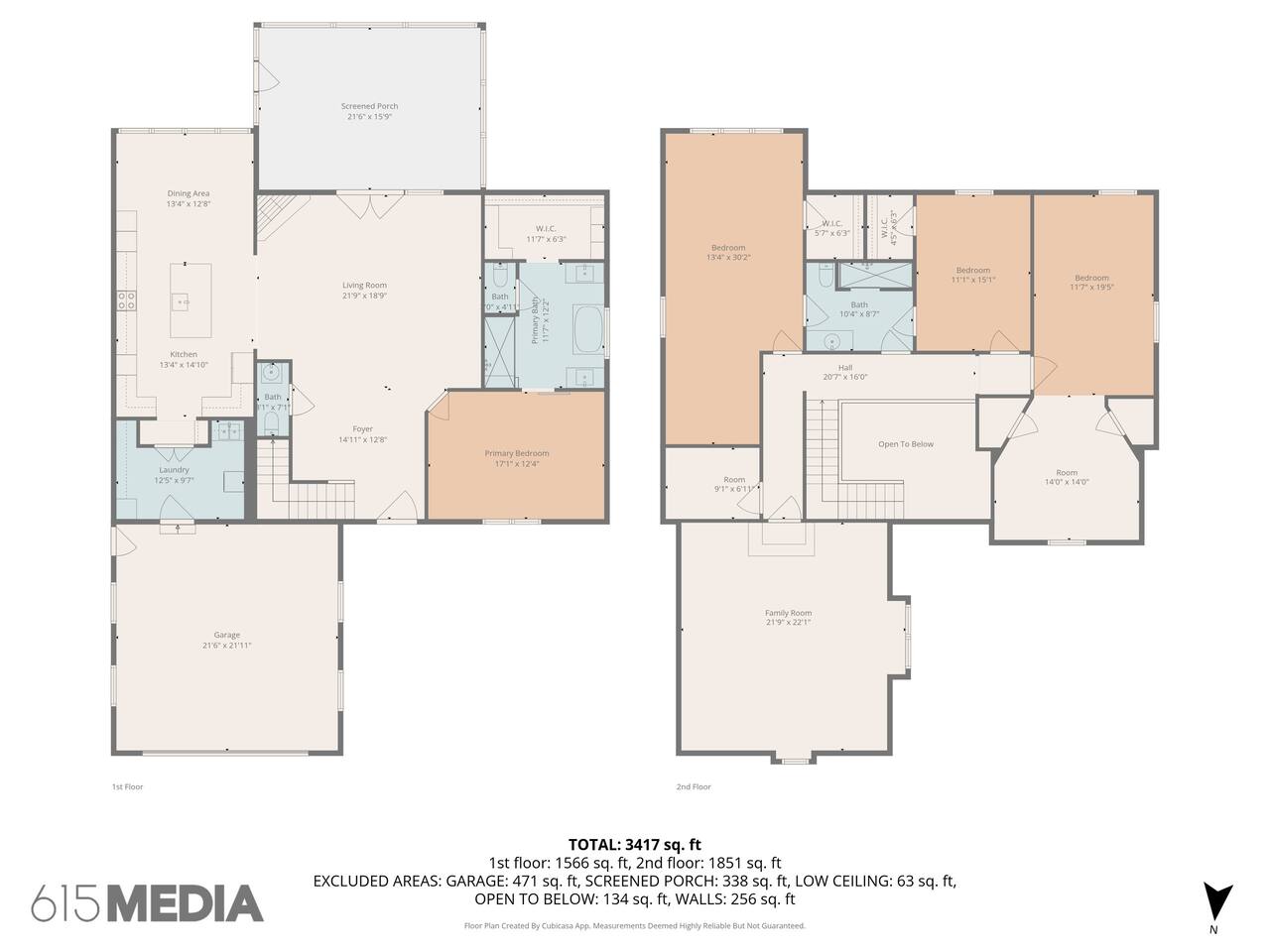 Spacious two story floorplan with Master Suite on first floor