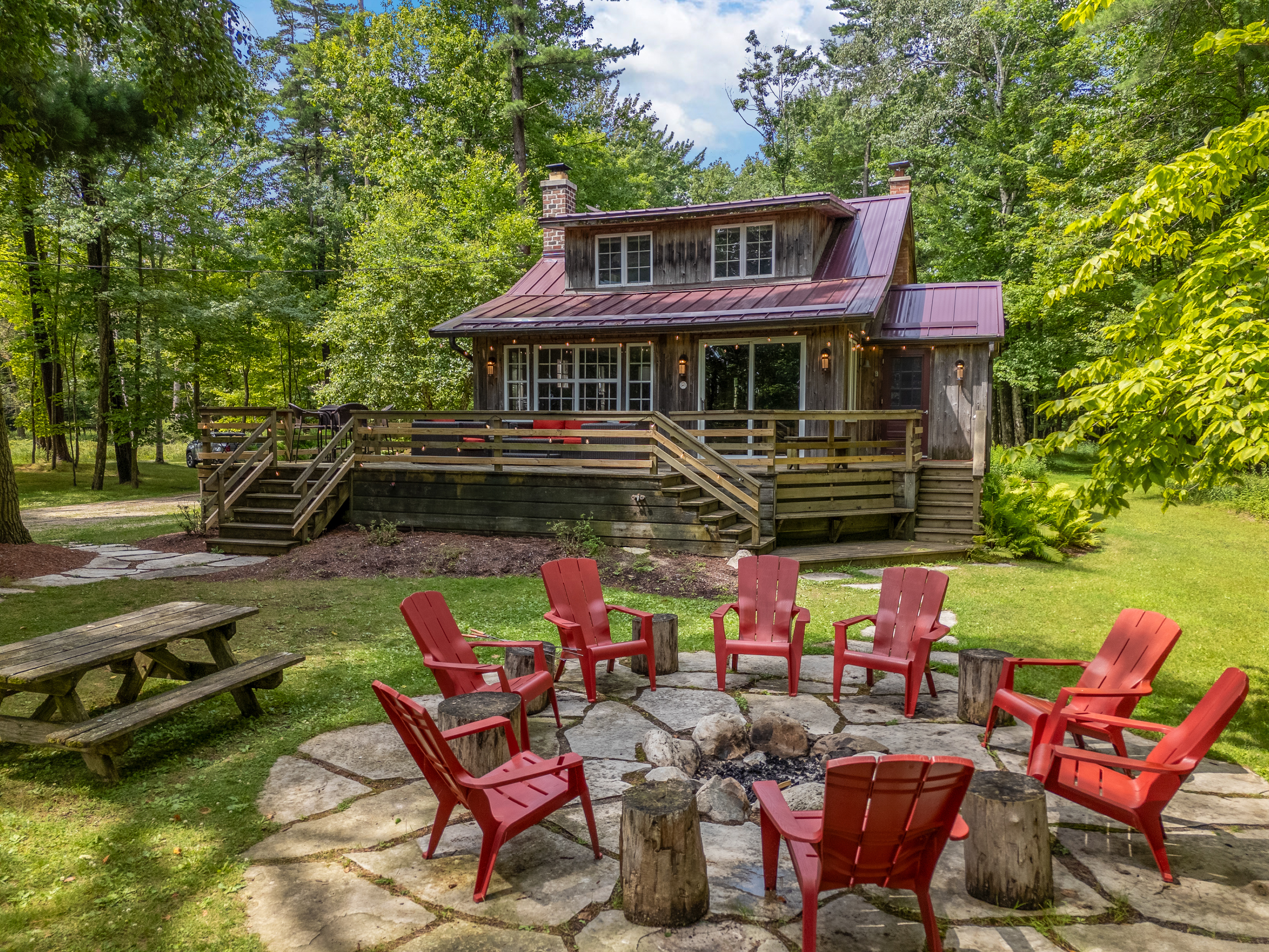 Pull up a chair around the fire for a perfect way to wind down at the end of the day.