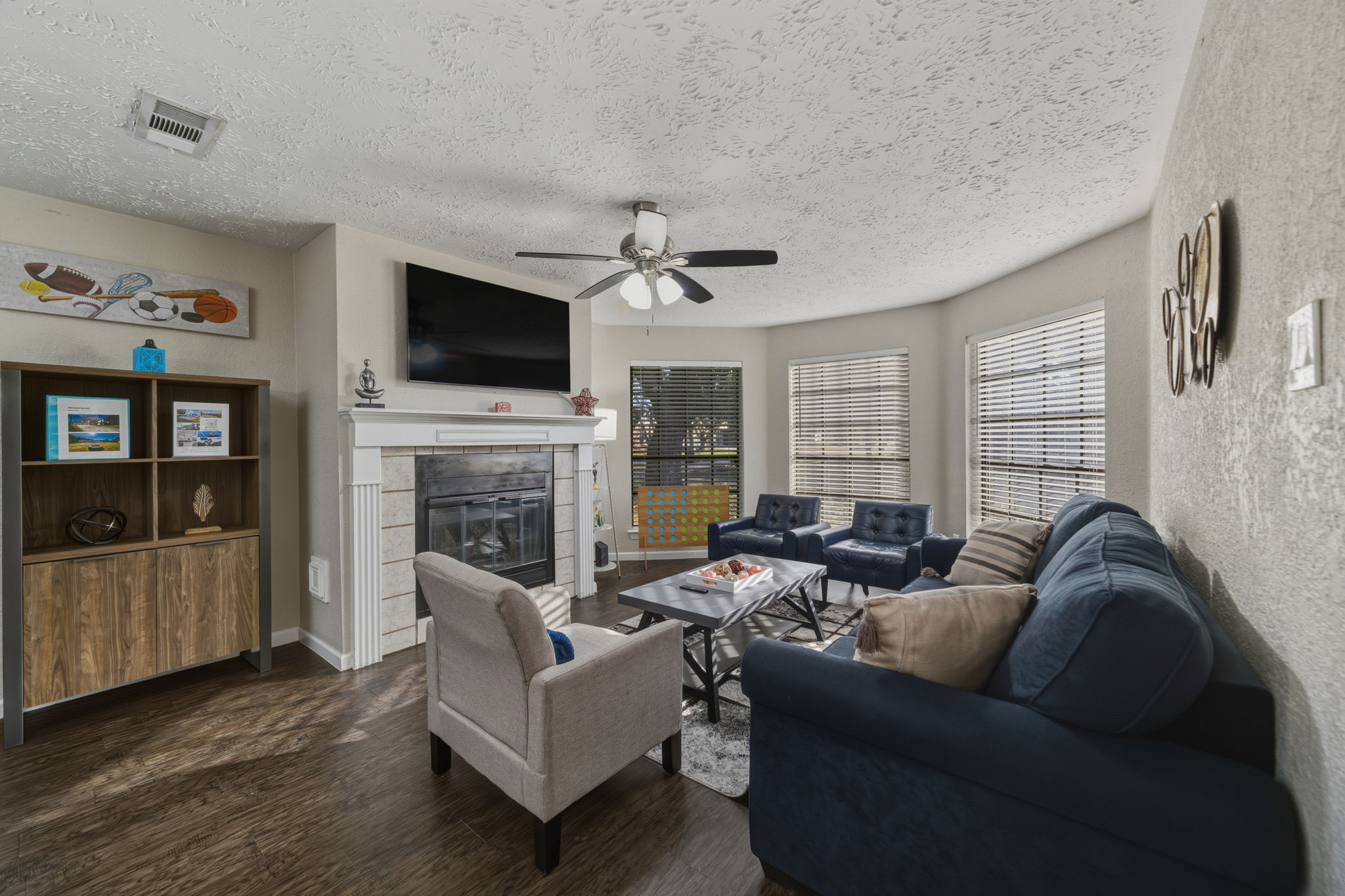 Open-concept living space ideal for groups and families.