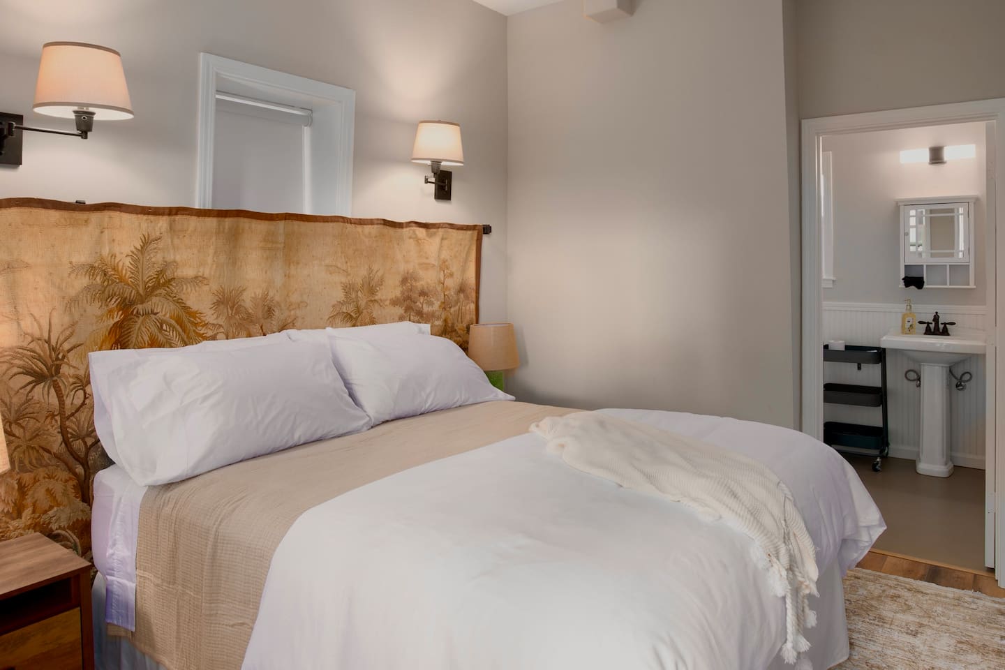 Enjoy a unique stay in our Water Tower bedroom with en-suite bathroom!