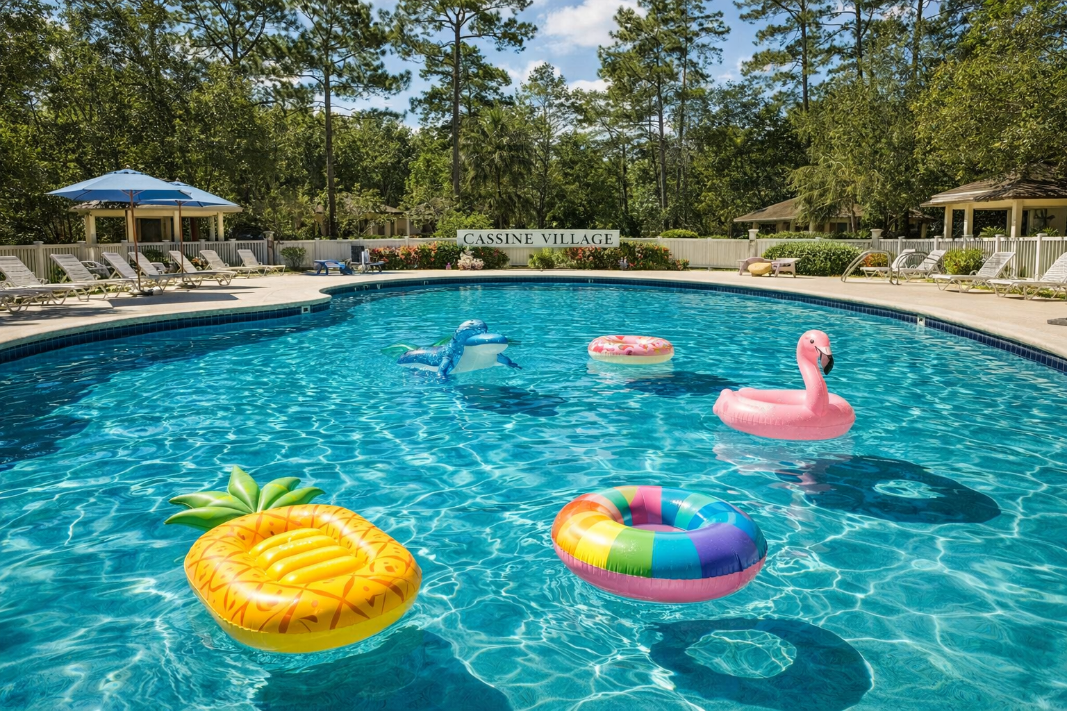 Hours of fun in the 2 community pools.