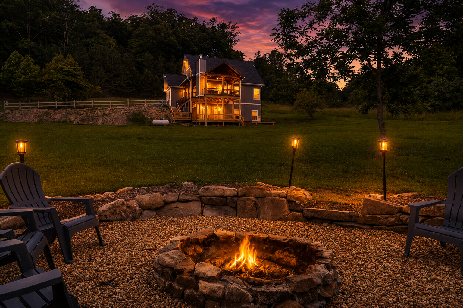 Creekside fire pit