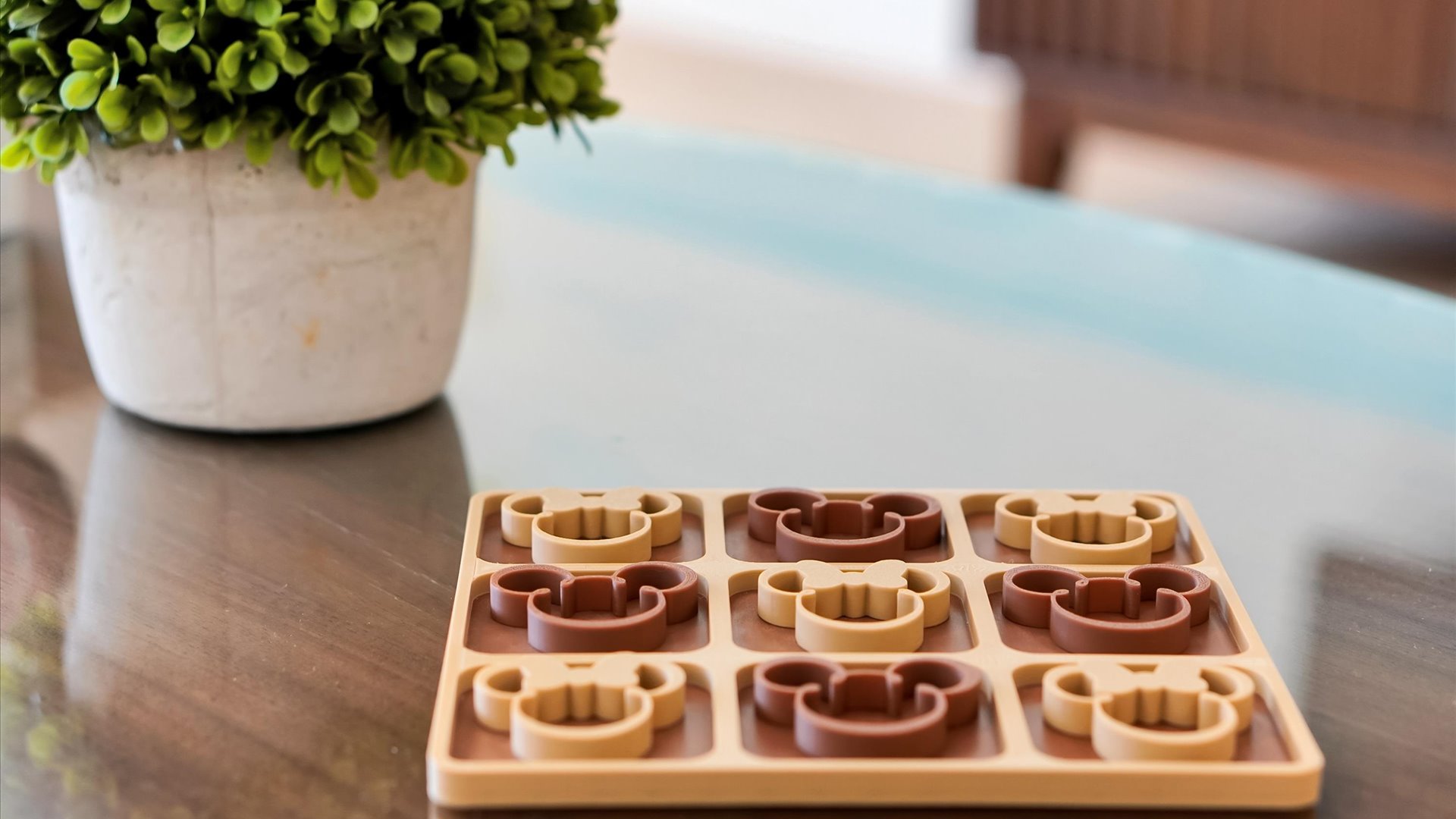 Living Room Detail: Playful Mickey-inspired touches add a little extra magic to family time.