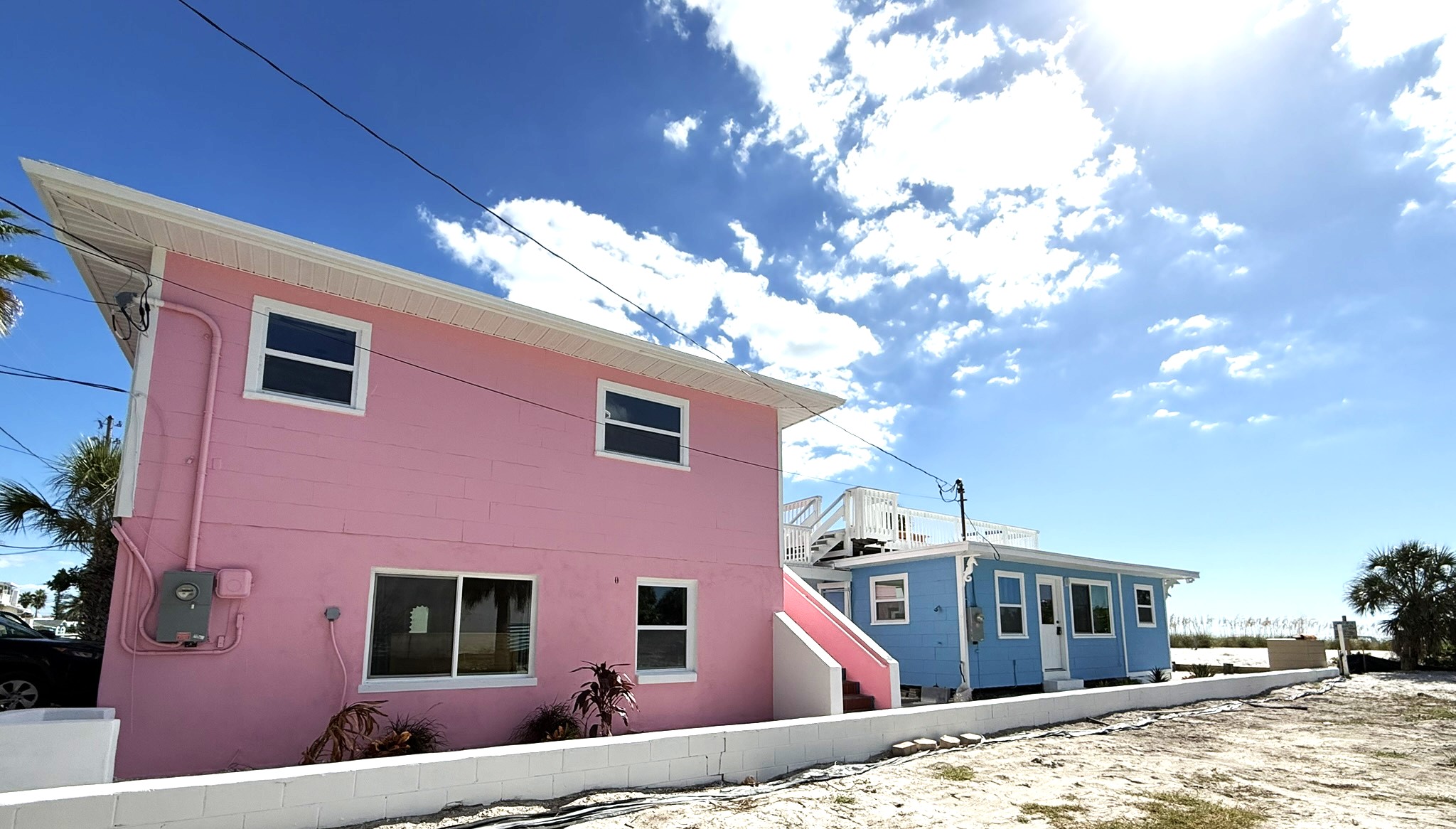 Exterior Photos of Pink 2 Story House