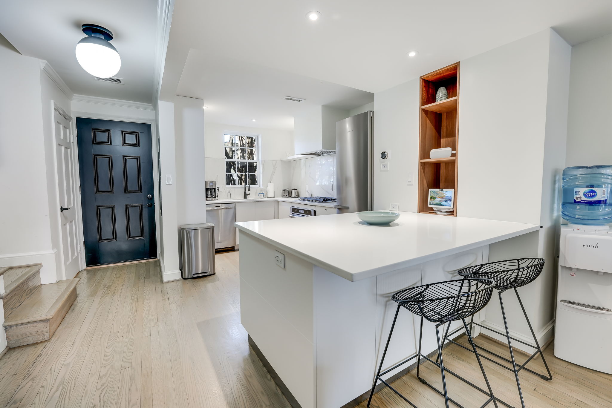 Front Entrance, Open Concept Kitchen & Island.