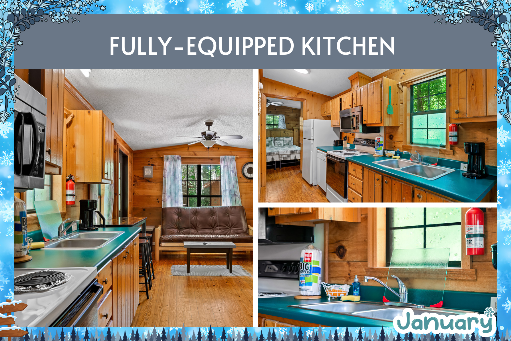 Cook like home, eat like vacation—this fully equipped kitchen has it all!