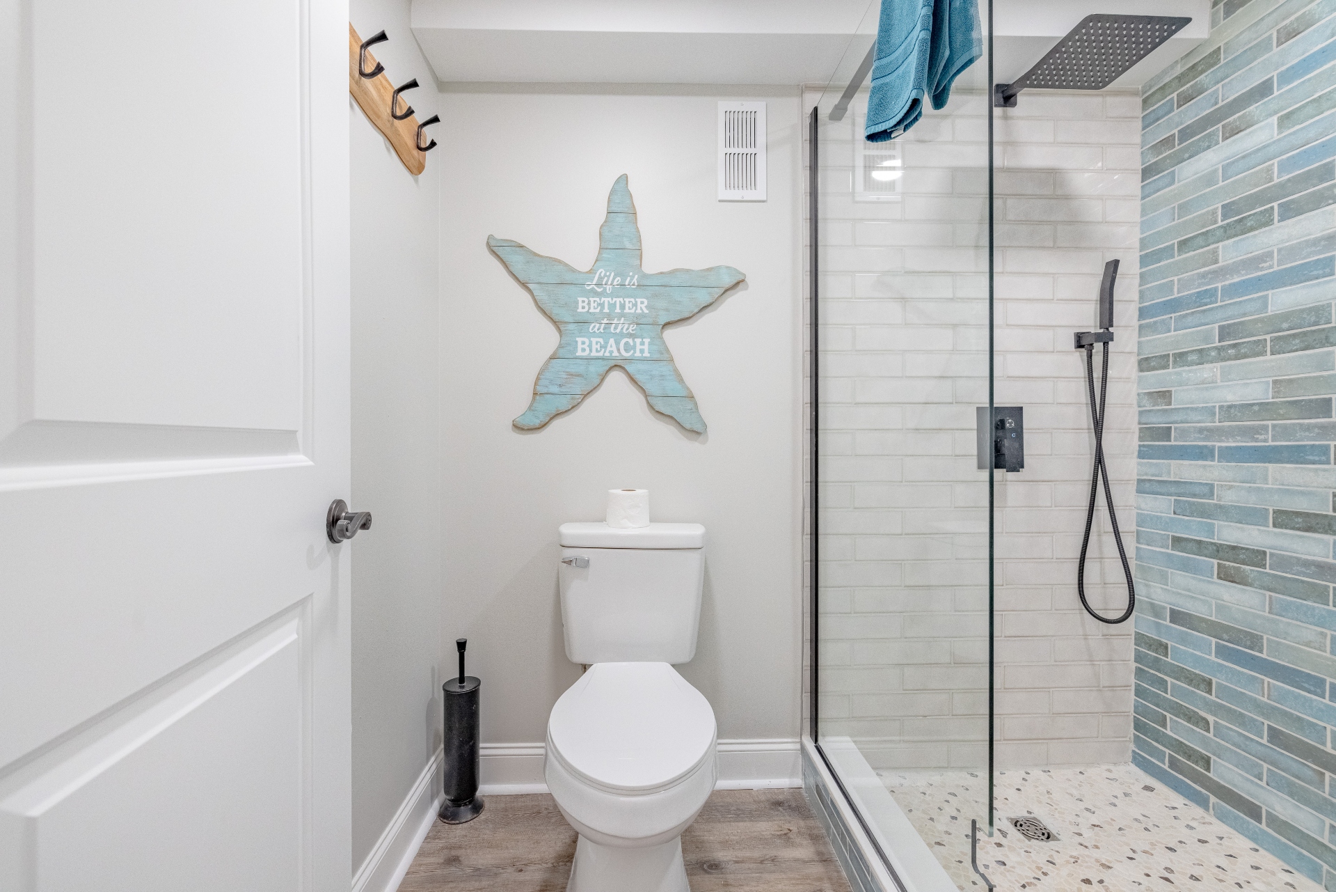 Master bathroom with walk in shower