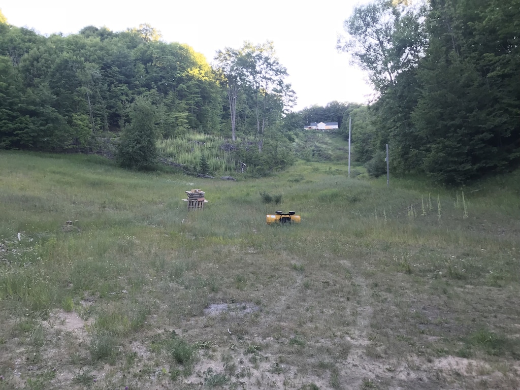 The lodge is off the road a piece.