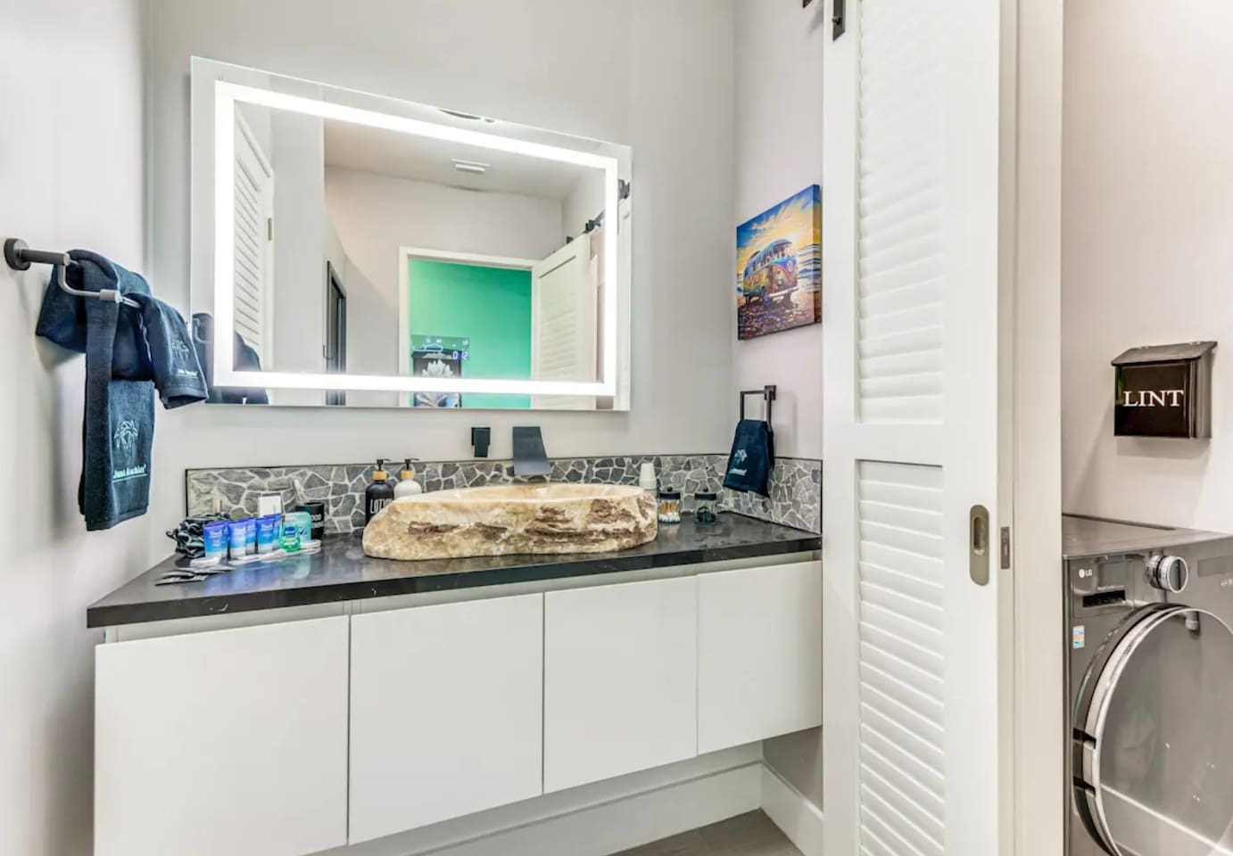 3rd floor hall bath and laundry