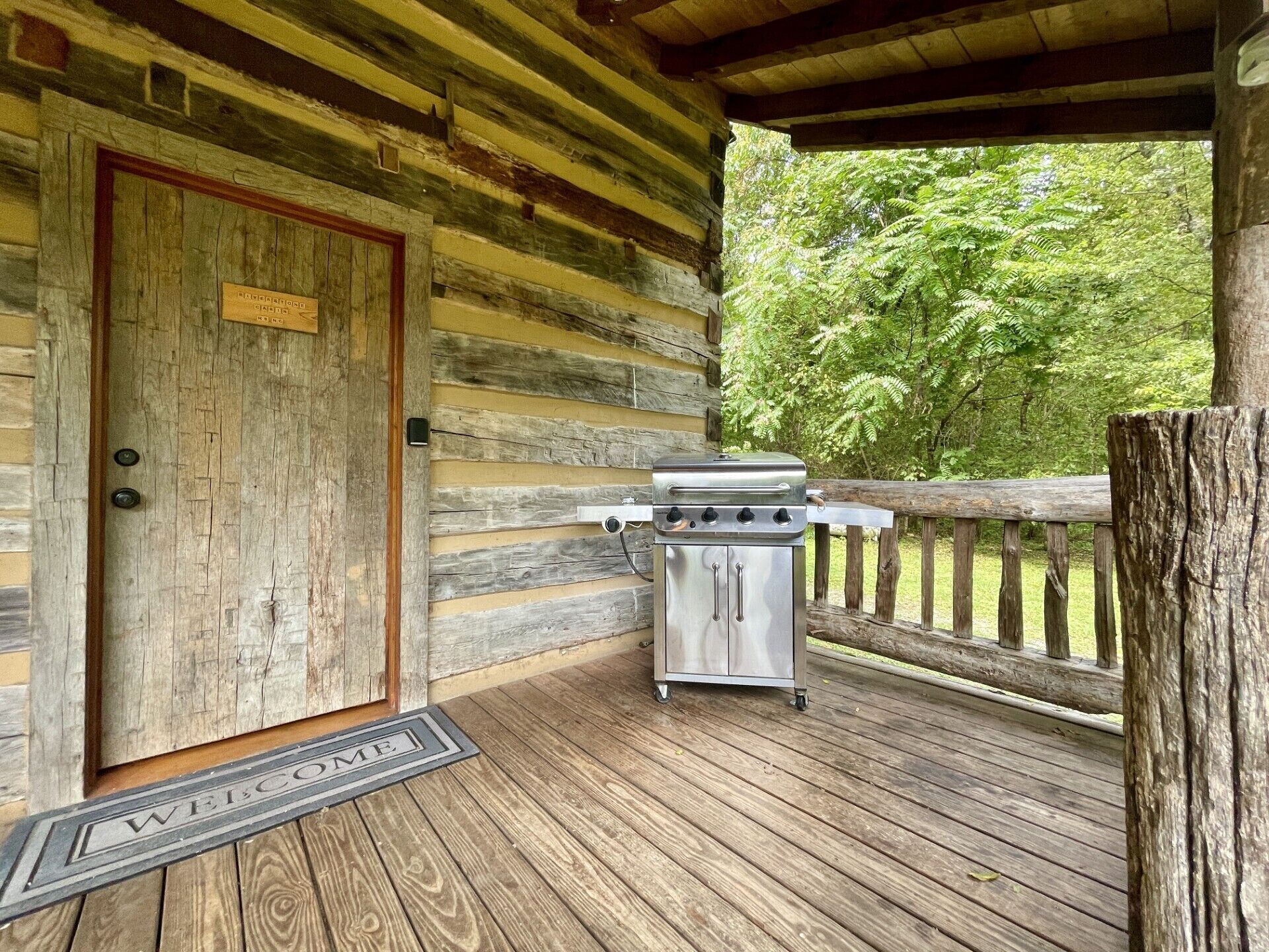 Propane grill for guest use