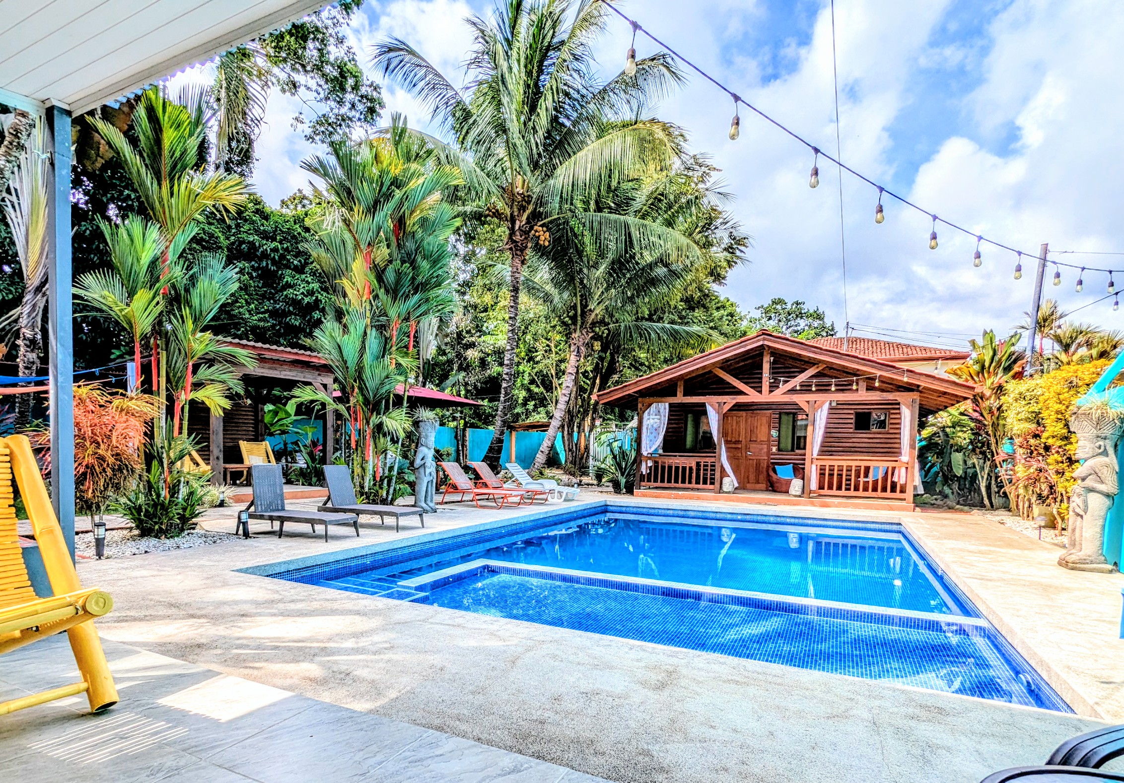 Pool View From the Patio of Cabina Plumeria