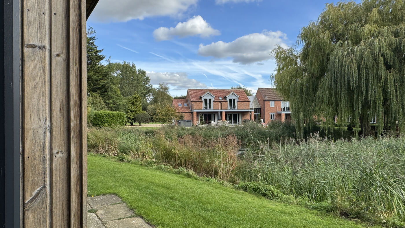View from the gym towards the house