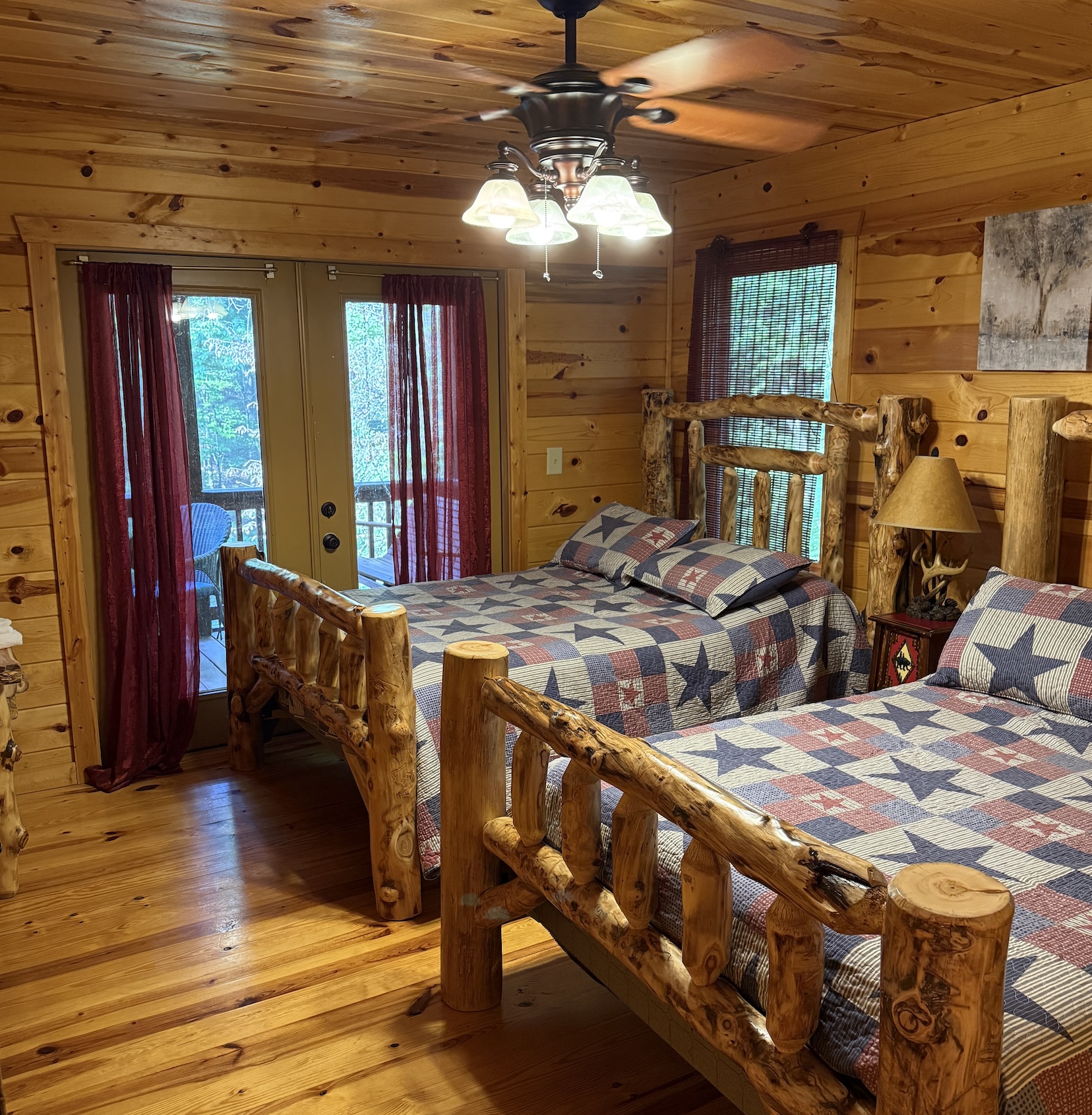 One of the bedrooms, linens and bedding will be all updated and new