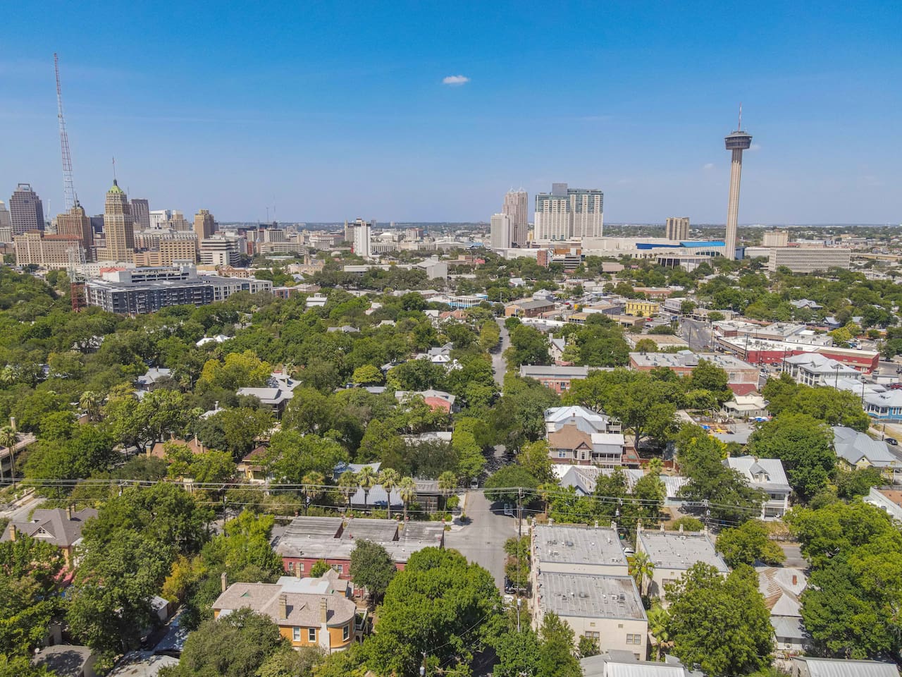 Drone view - Walk to Tower