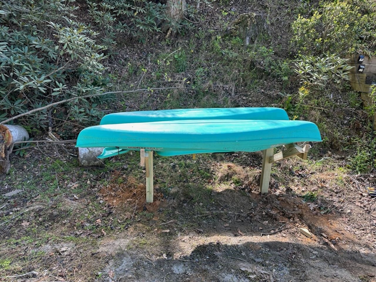Kayaks are provided