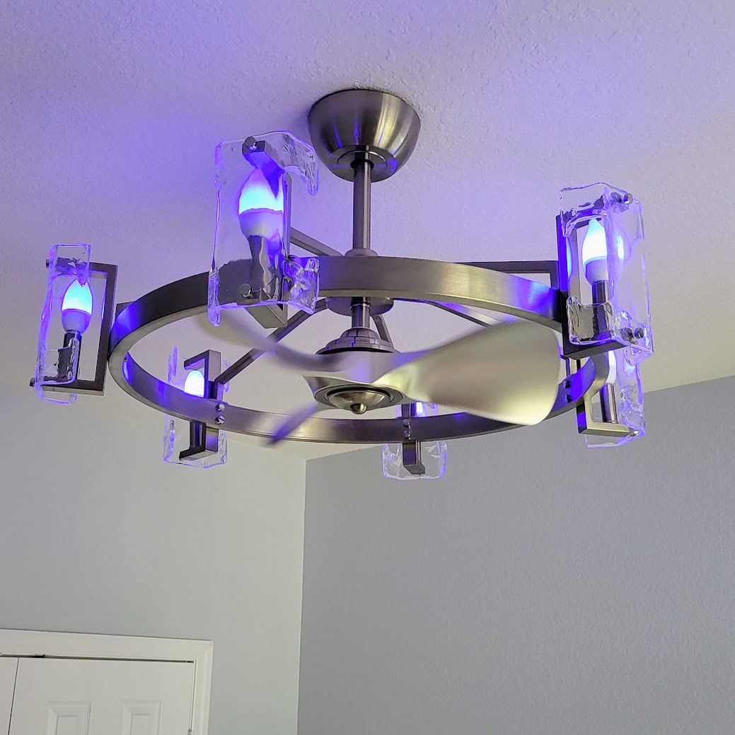 Those lights are flickering flames - of course.