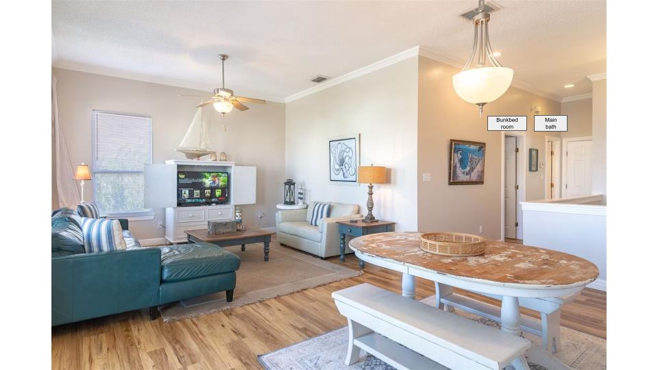 This is the heart of the home, a central gathering space designed for shared meals, laughter, and the kind of moments you’ll remember long after your stay.