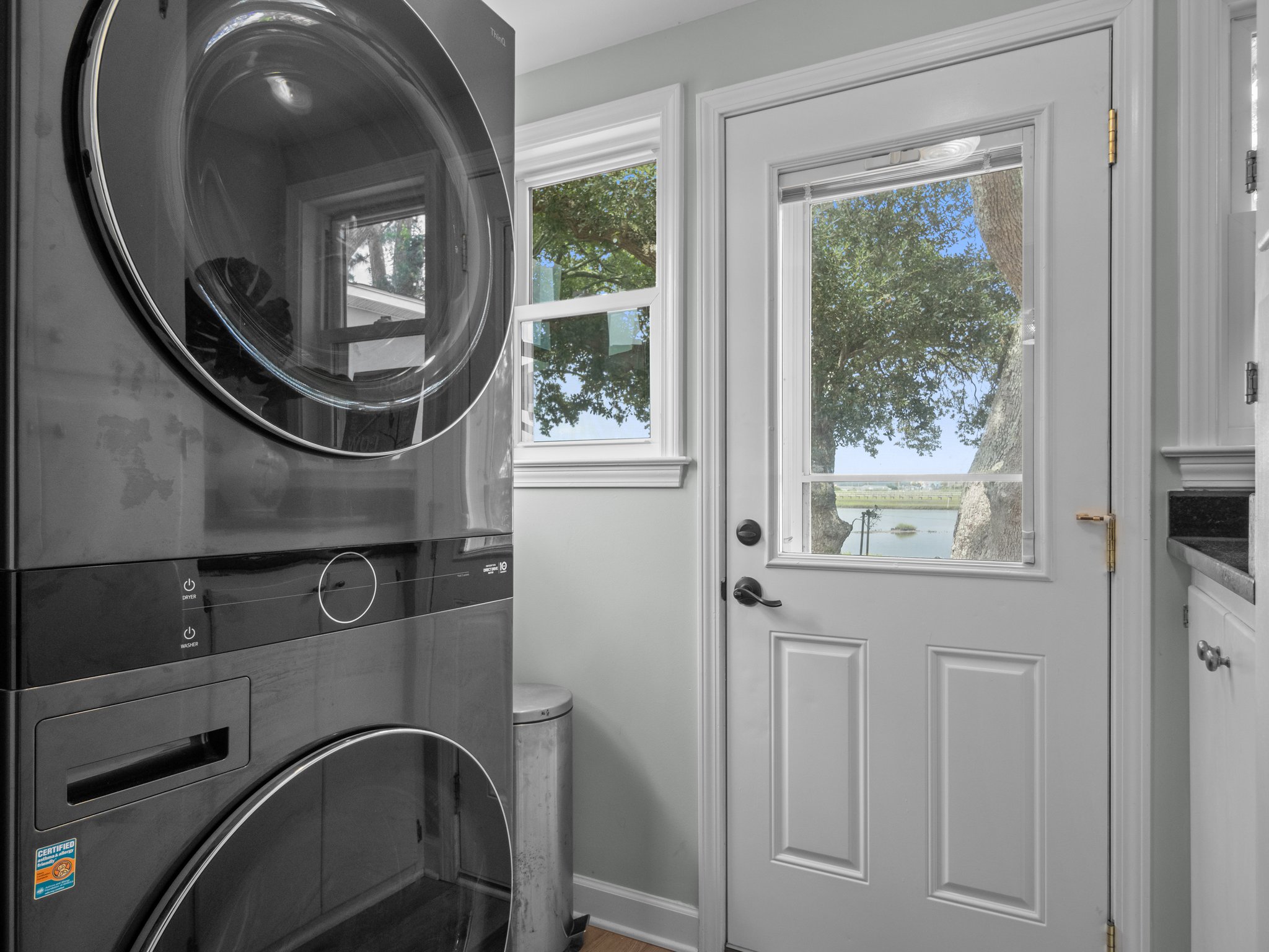 Stacked and quiet LG washer and dryer