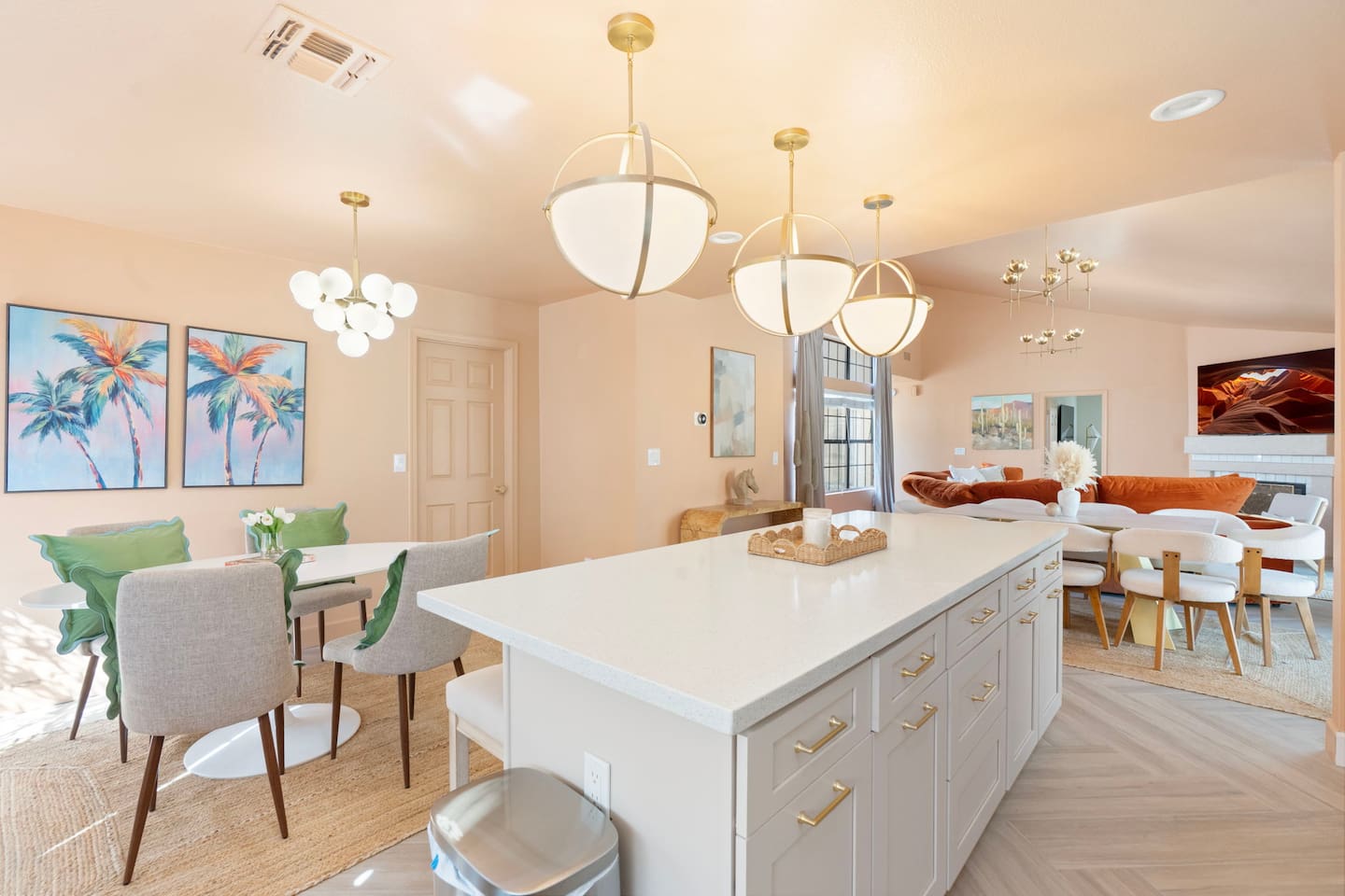 Open concept kitchen and dining with plenty of room to gather.