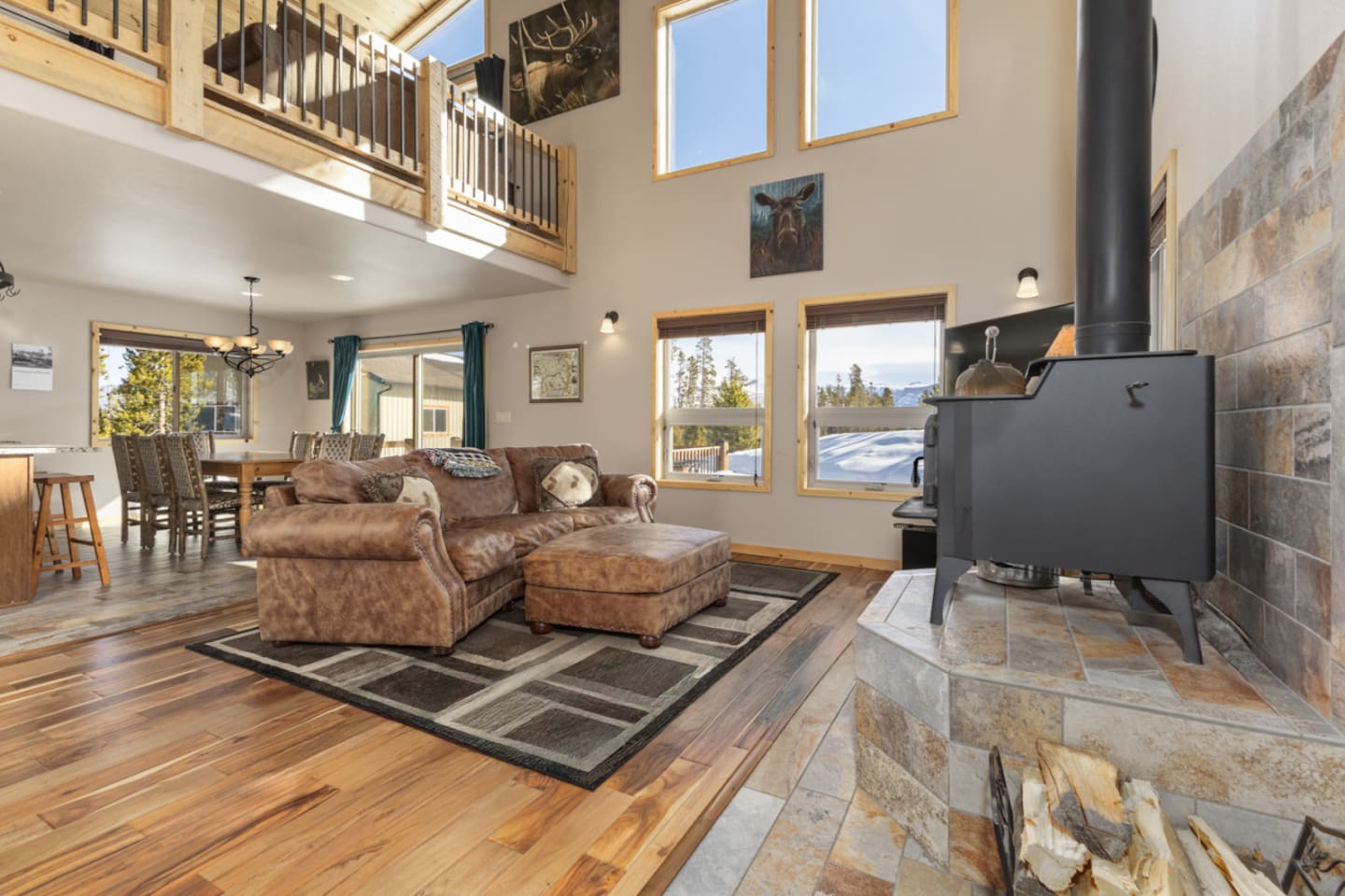 Main Living Area – Wood burning stove | SmartTV 