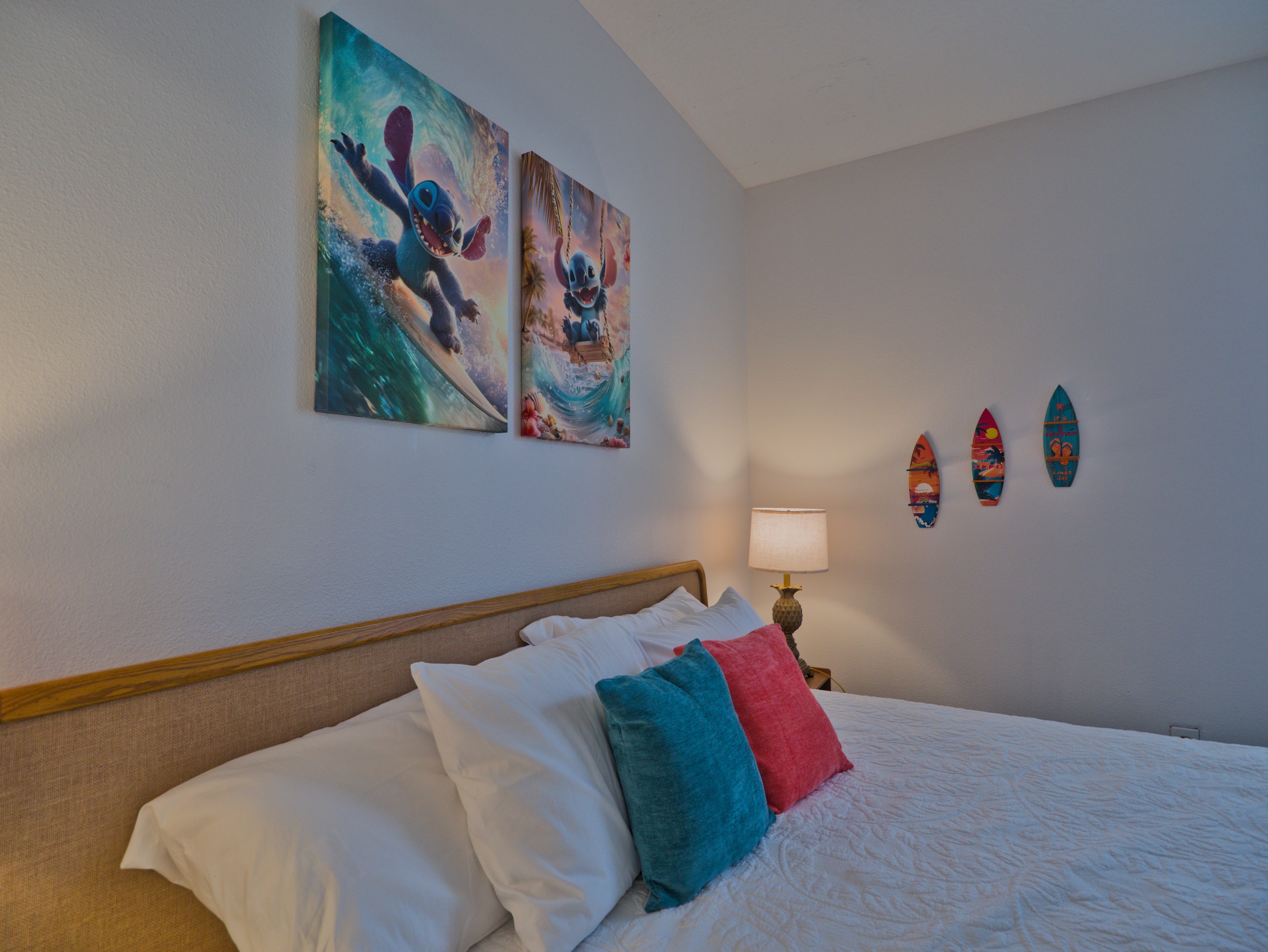 Stitch room with king bed.