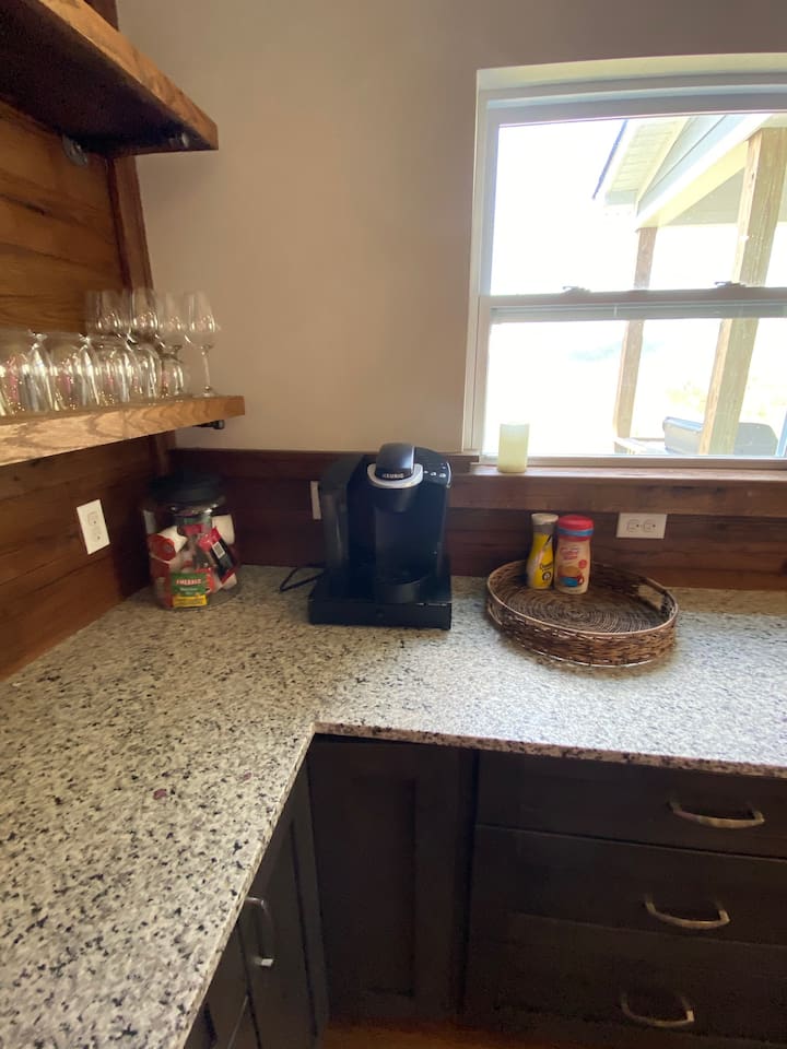 Coffee maker for your morning brew. You will have to bring your own coffee pods as they are not provided.