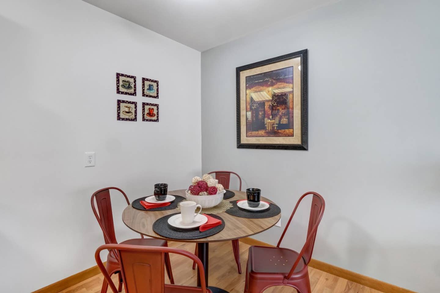 Dining space allows you to enjoy meals your own way.