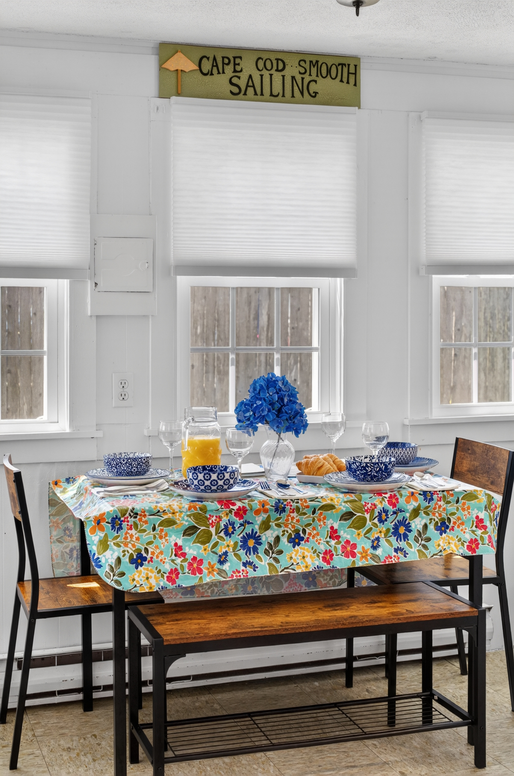 “Comfortable seating for four, ideal for relaxed meals at home.