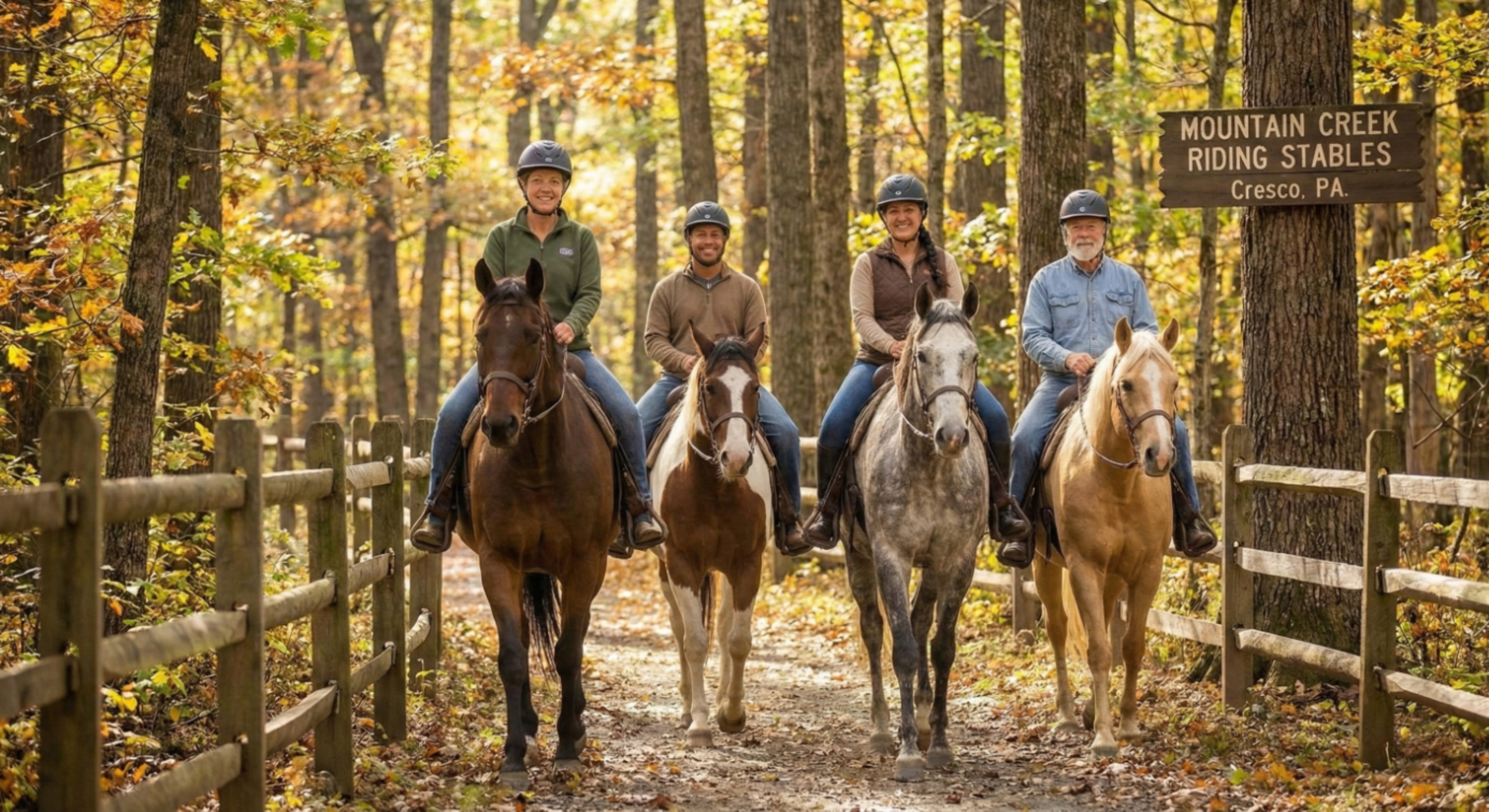 Horseback riding is a fun way to spend an afternoon - available all year round