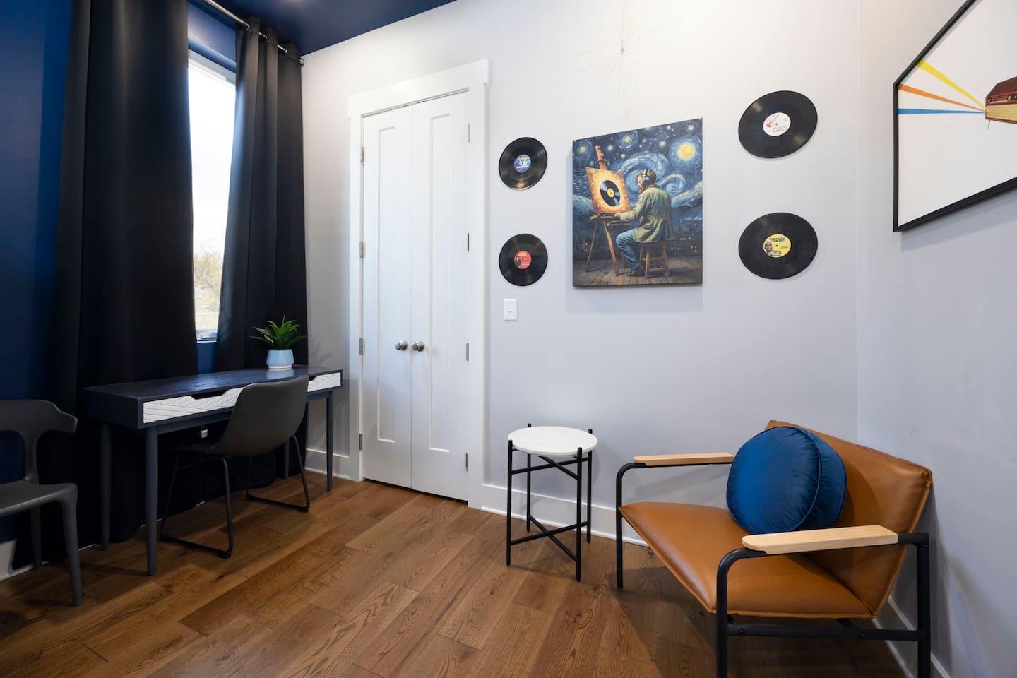 A desk nook in the "Starry Night" room. 